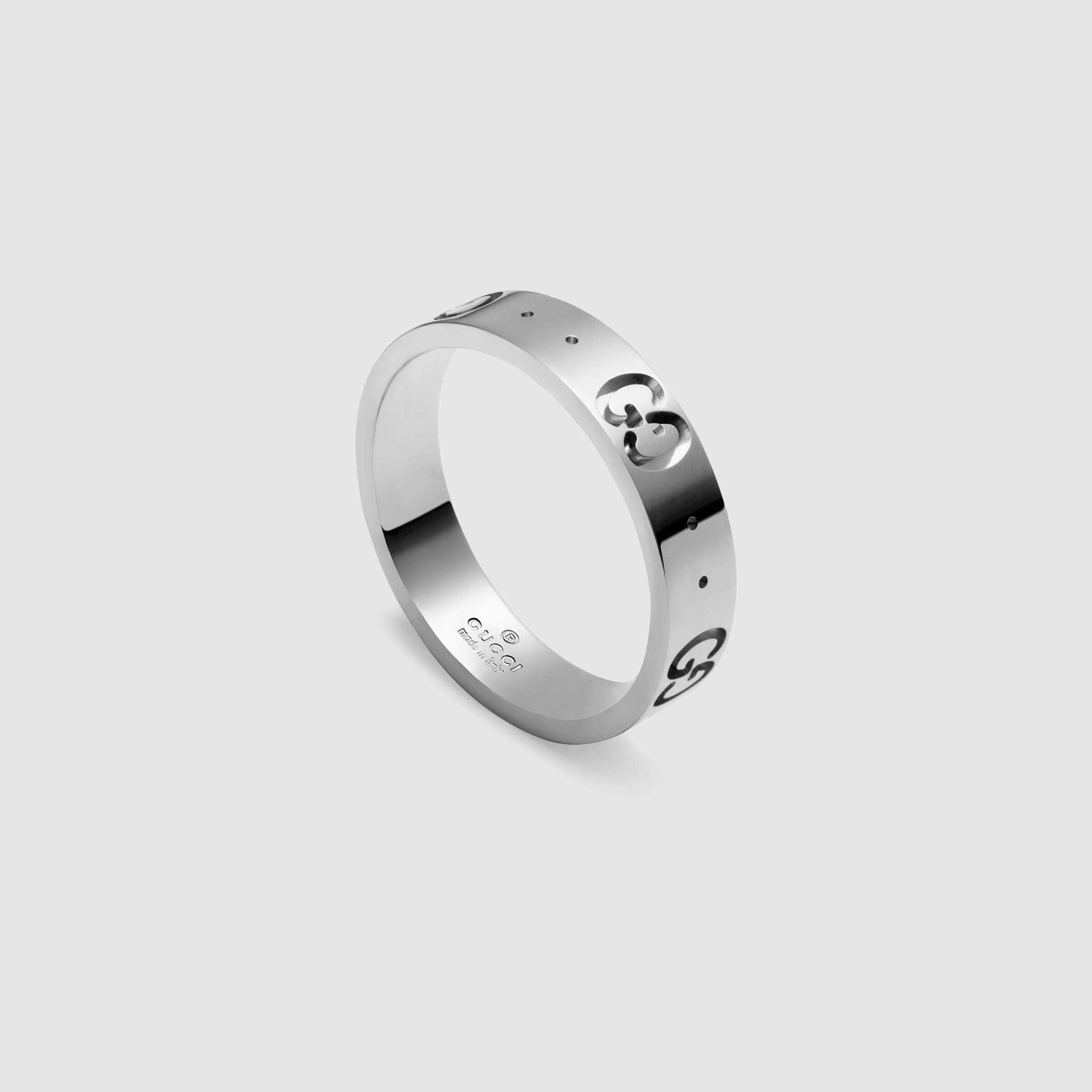 Gucci Icon Ring in White Gold
