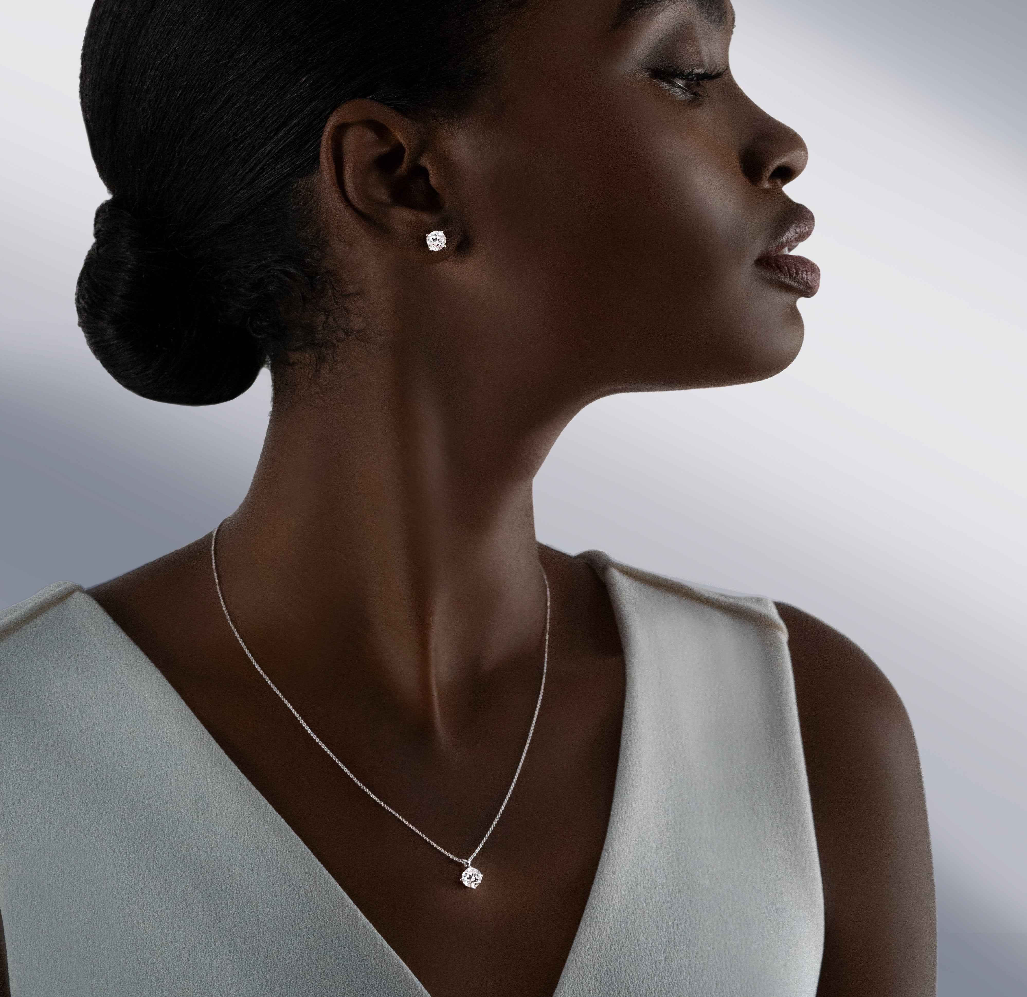 Lightbox Jewelry Finest 18KW 1ct Pendant LGD