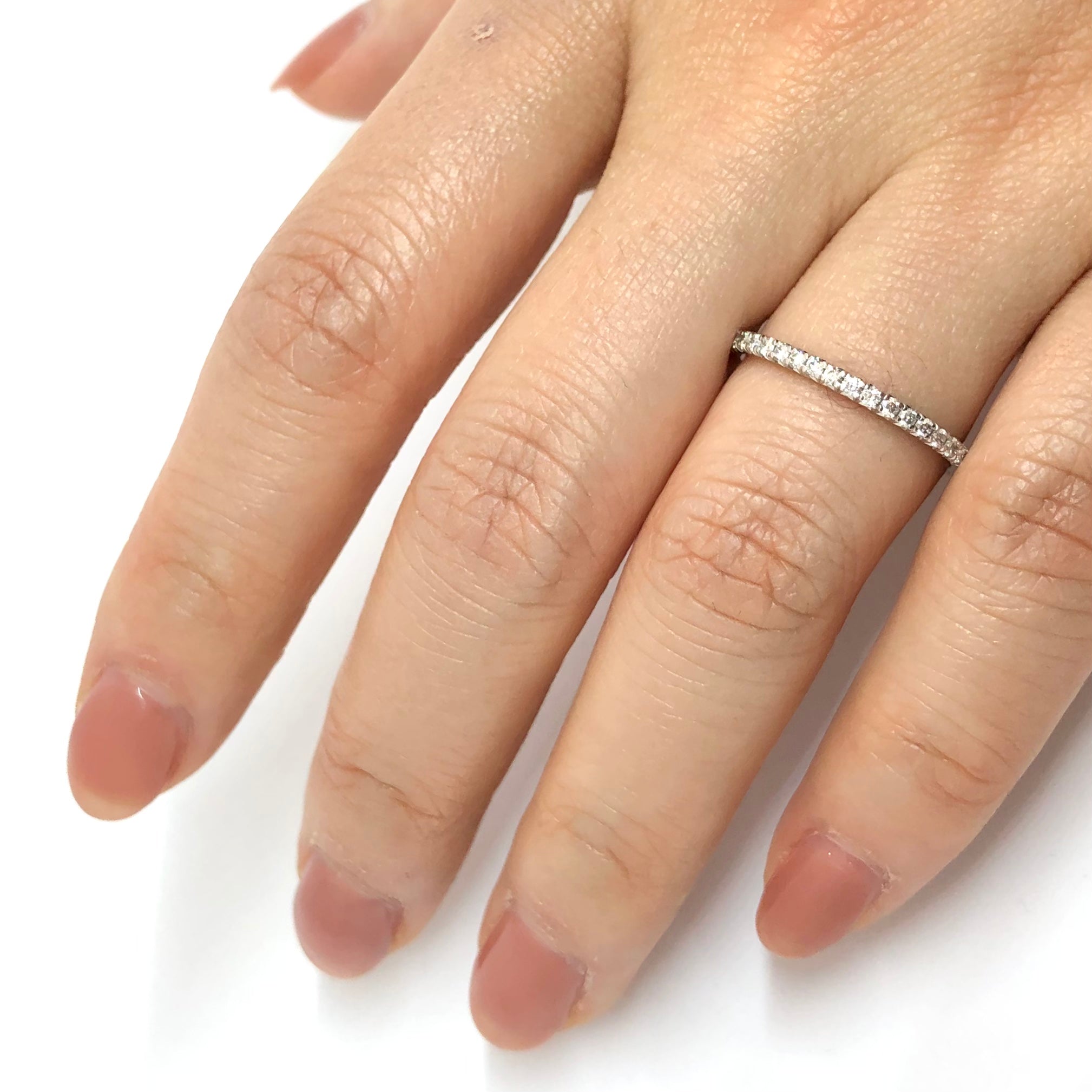 De Beers Forevermark French Pave Diamond Wedding Band