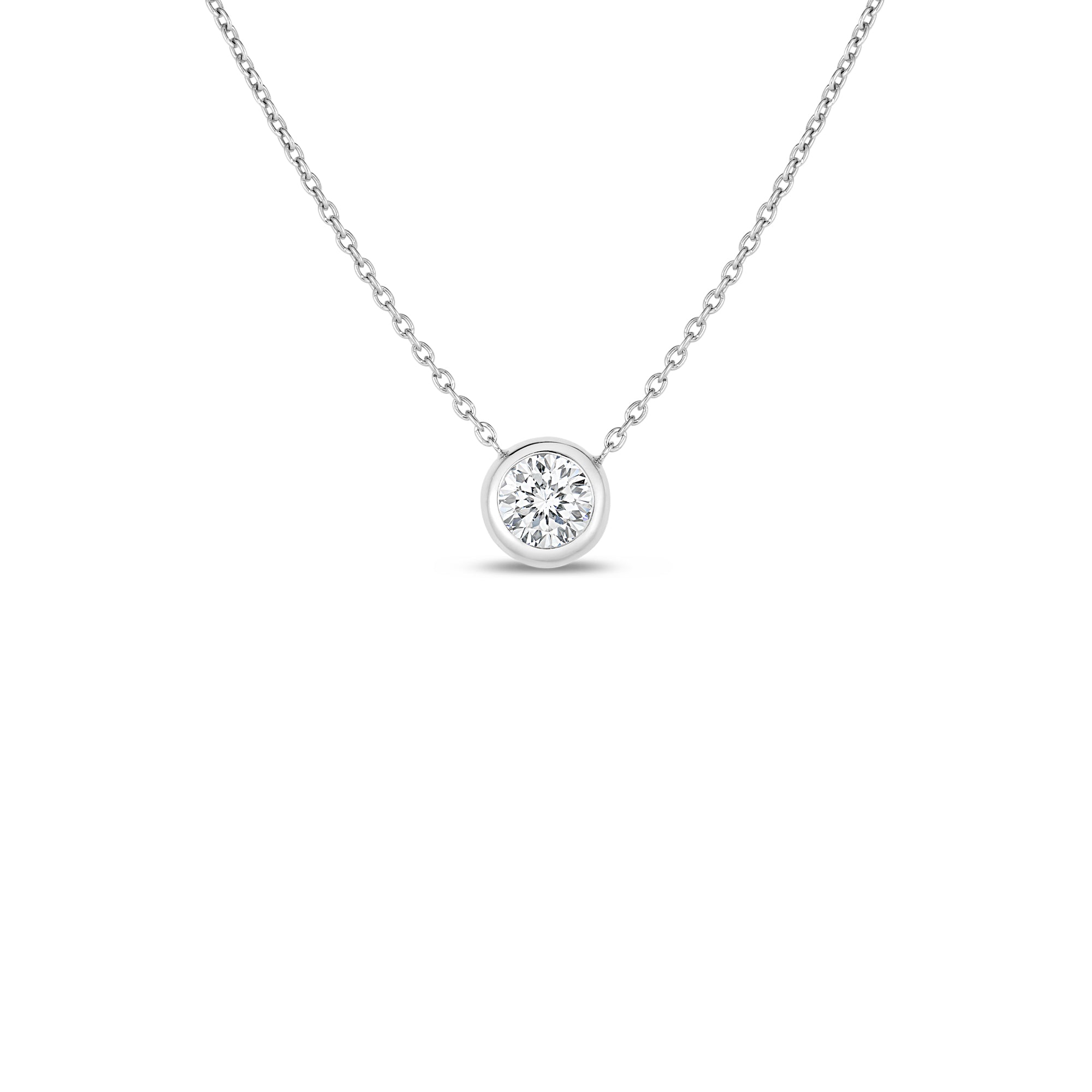 Roberto Coin 18KW Diamonds By The Inch Necklace