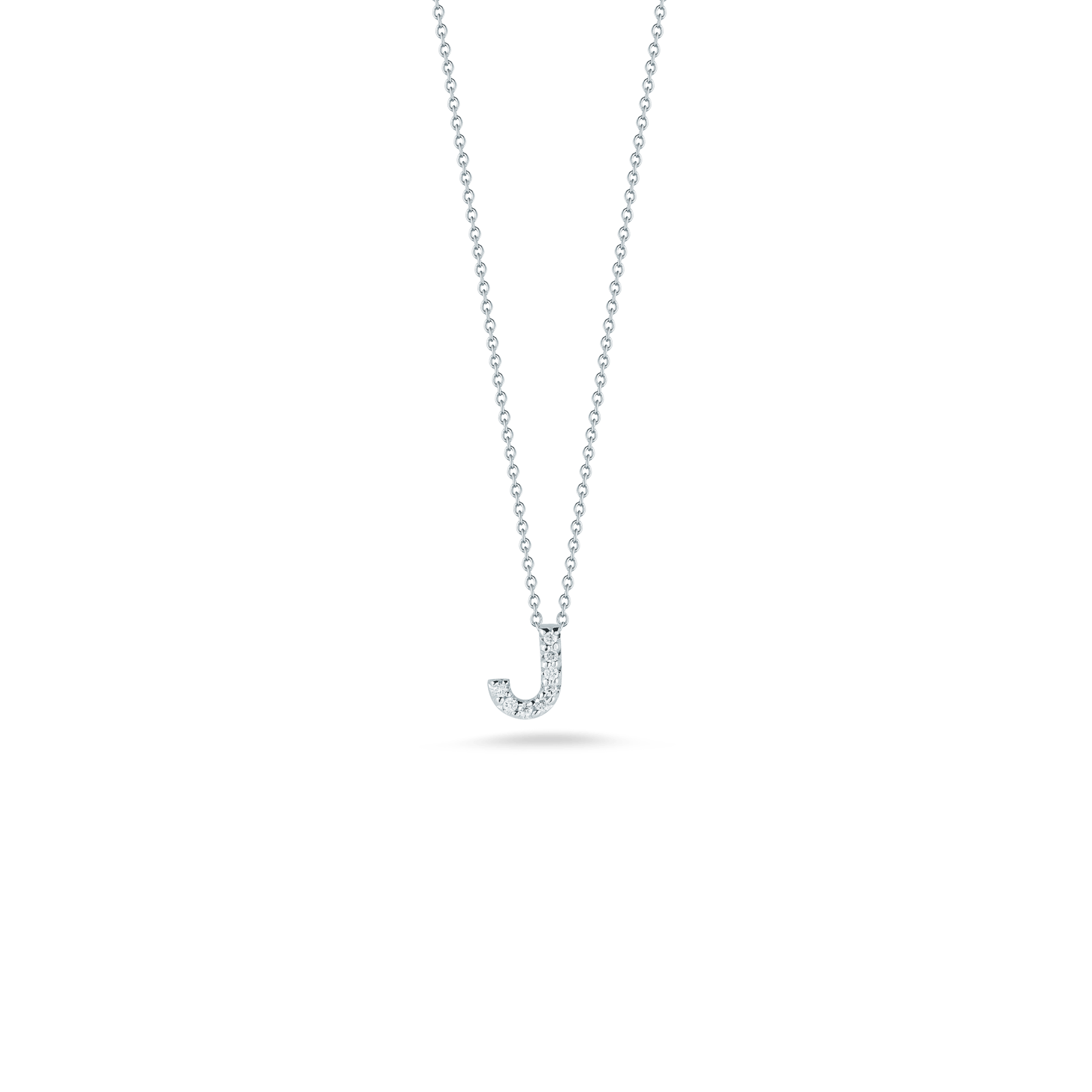 Roberto Coin 18K Diamond Love Letter Necklace "J"