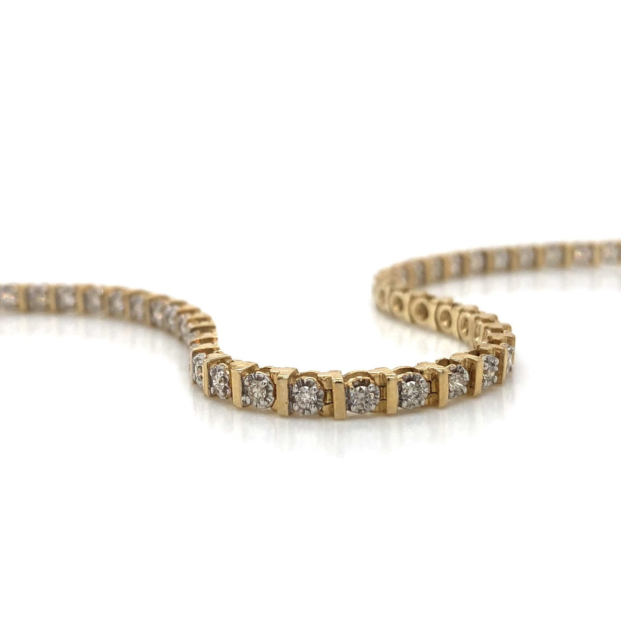 10KY Diamond Tennis Bracelet 1.00ctw