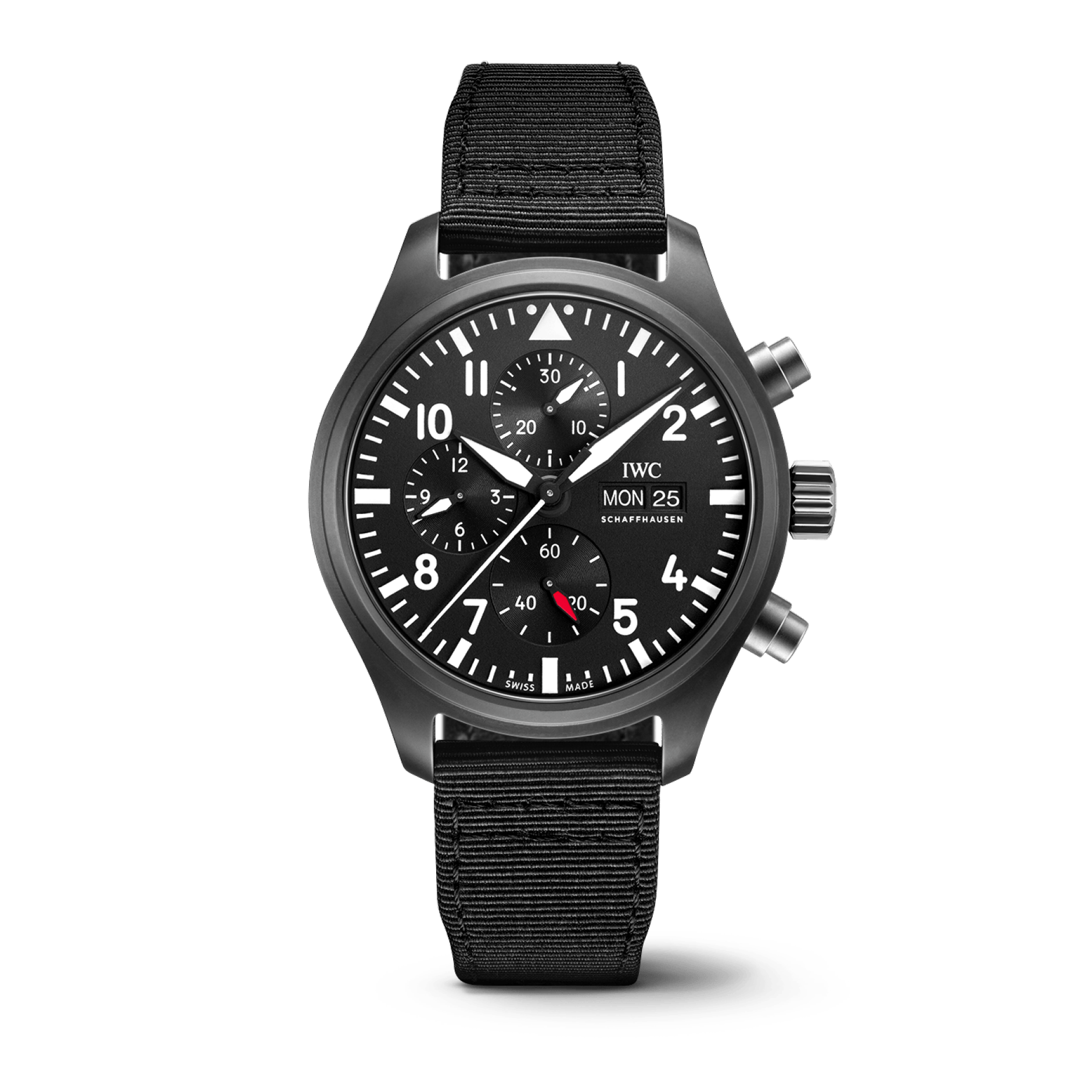 IWC Schaffhausen Pilot's Watch Chronograph 44 "Top Gun", model #IW389101, at IJL Since 1937