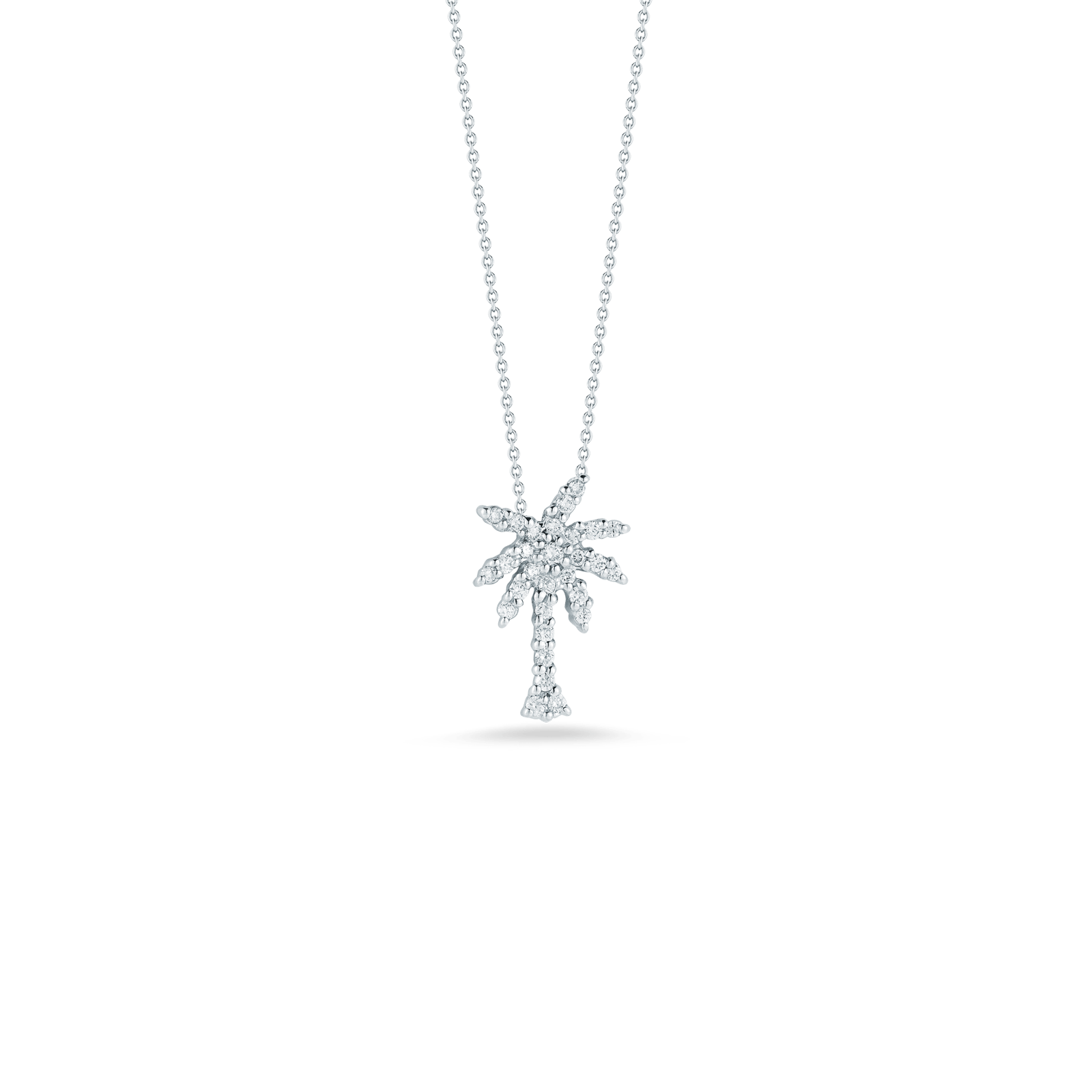 Roberto Coin 18KW Small Diamond Palm Tree