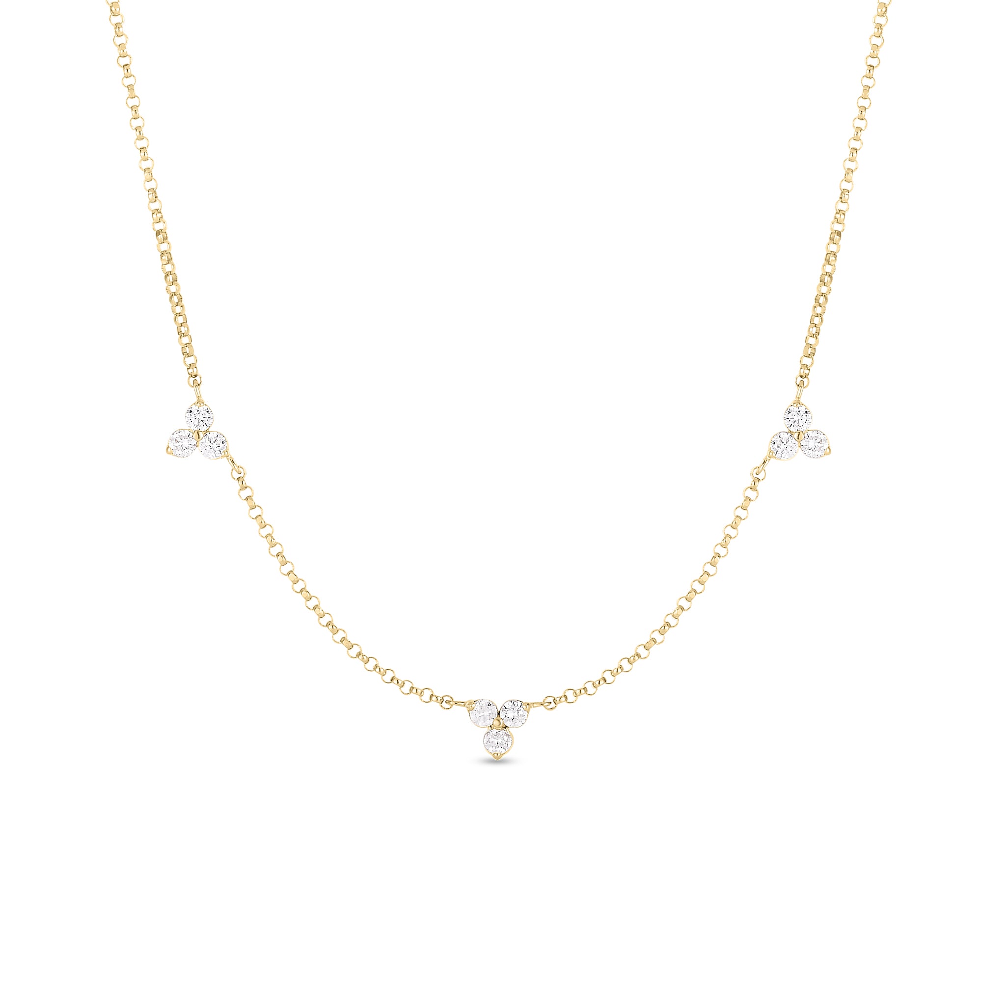 Roberto Coin 18KY Diamonds By The Inch Necklace