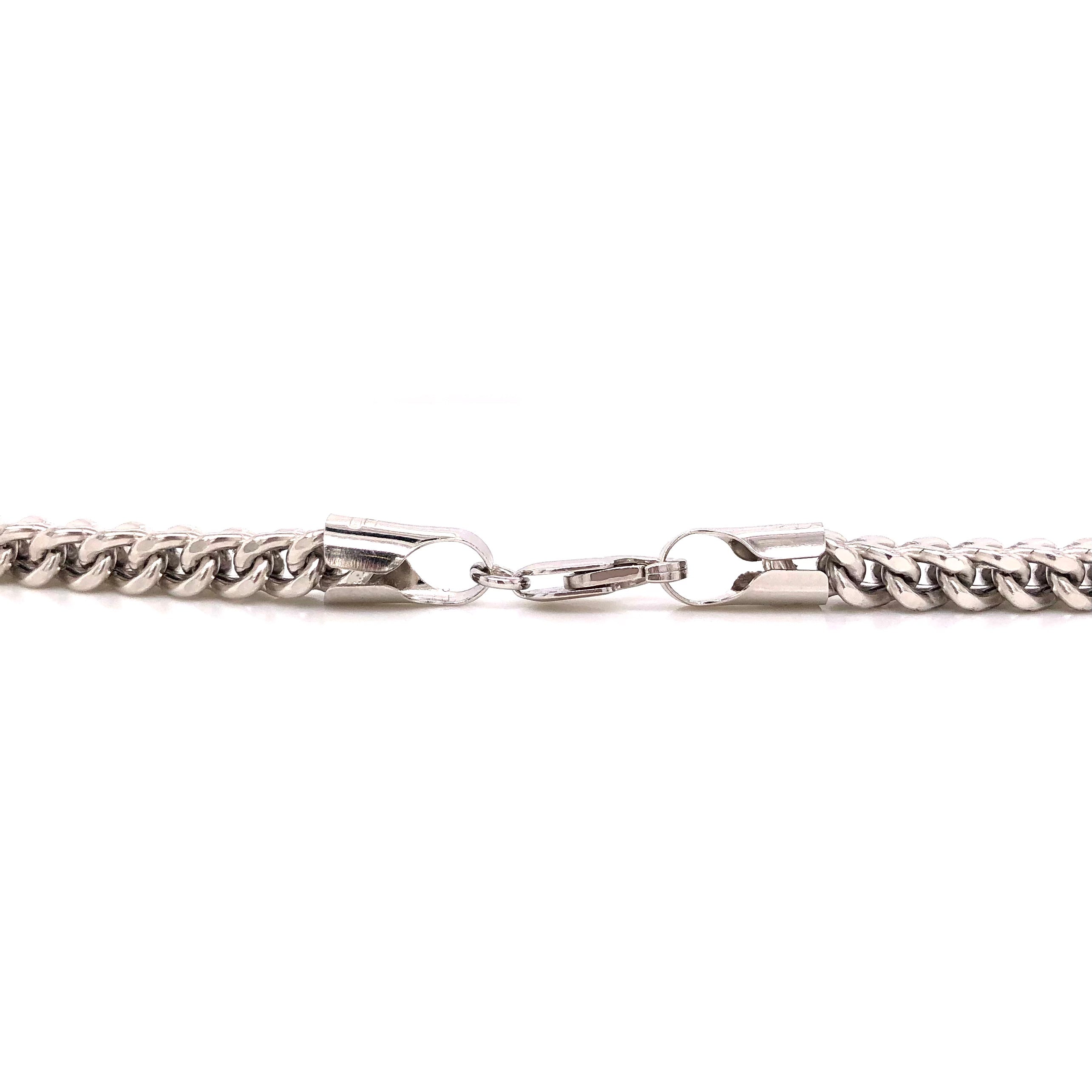 14K White Gold 18" Franco Chain 4.4mm