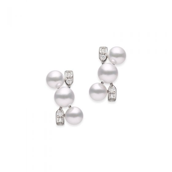 Mikimto 18KW Akoya Pearl Earrings