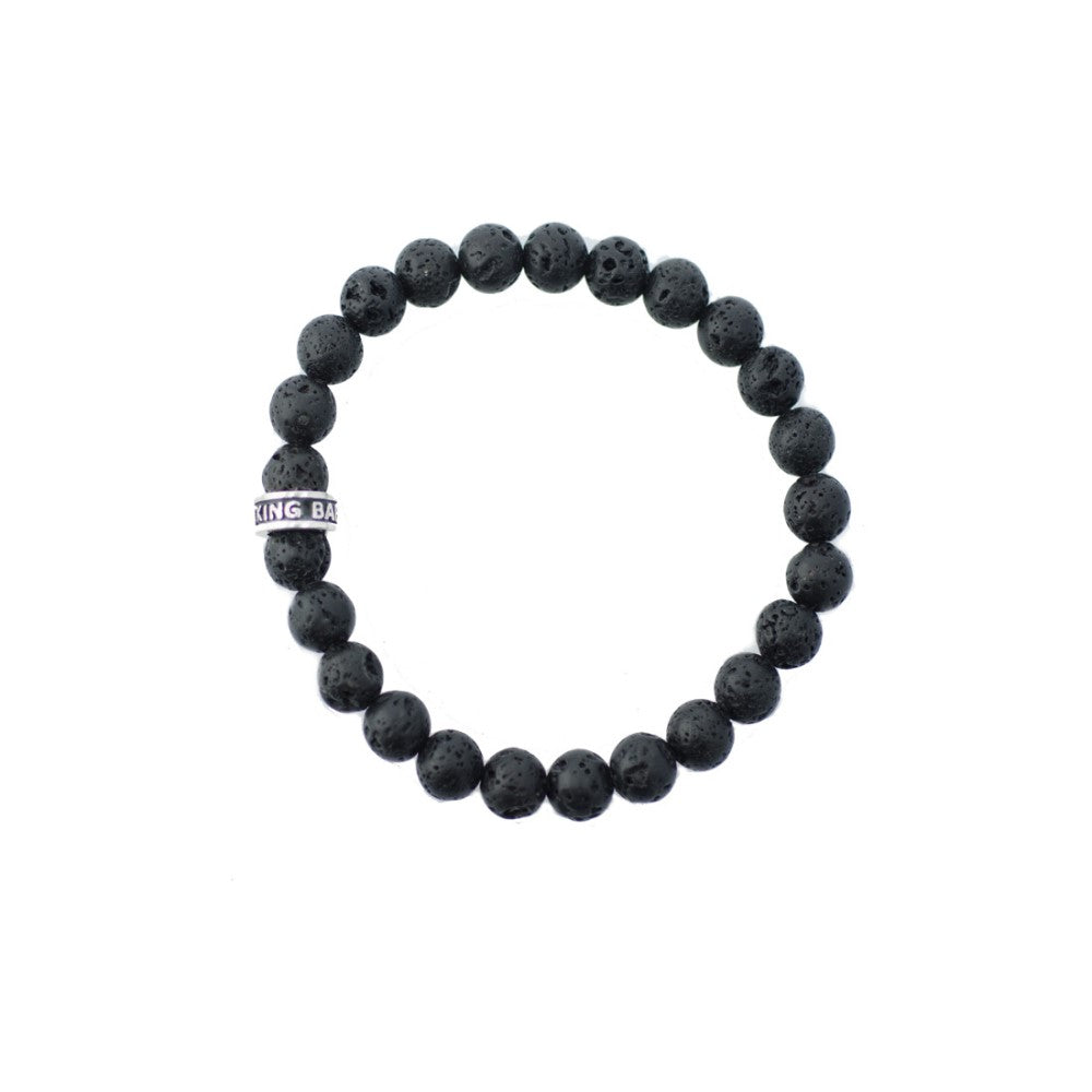 King Baby 8mm Lava Rock Beaded Bracelet
