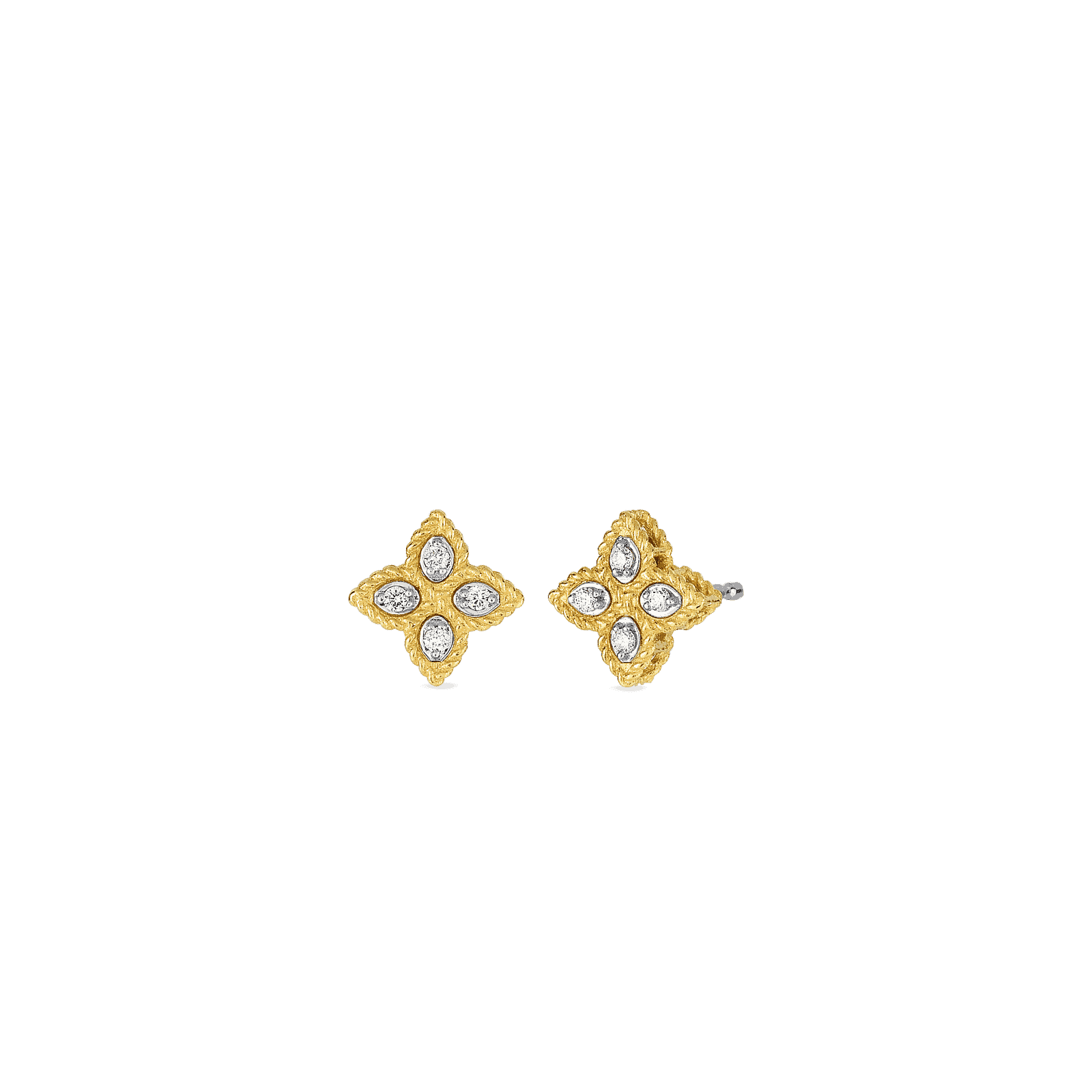 Roberto Coin 18KY Princess Flower Earrings