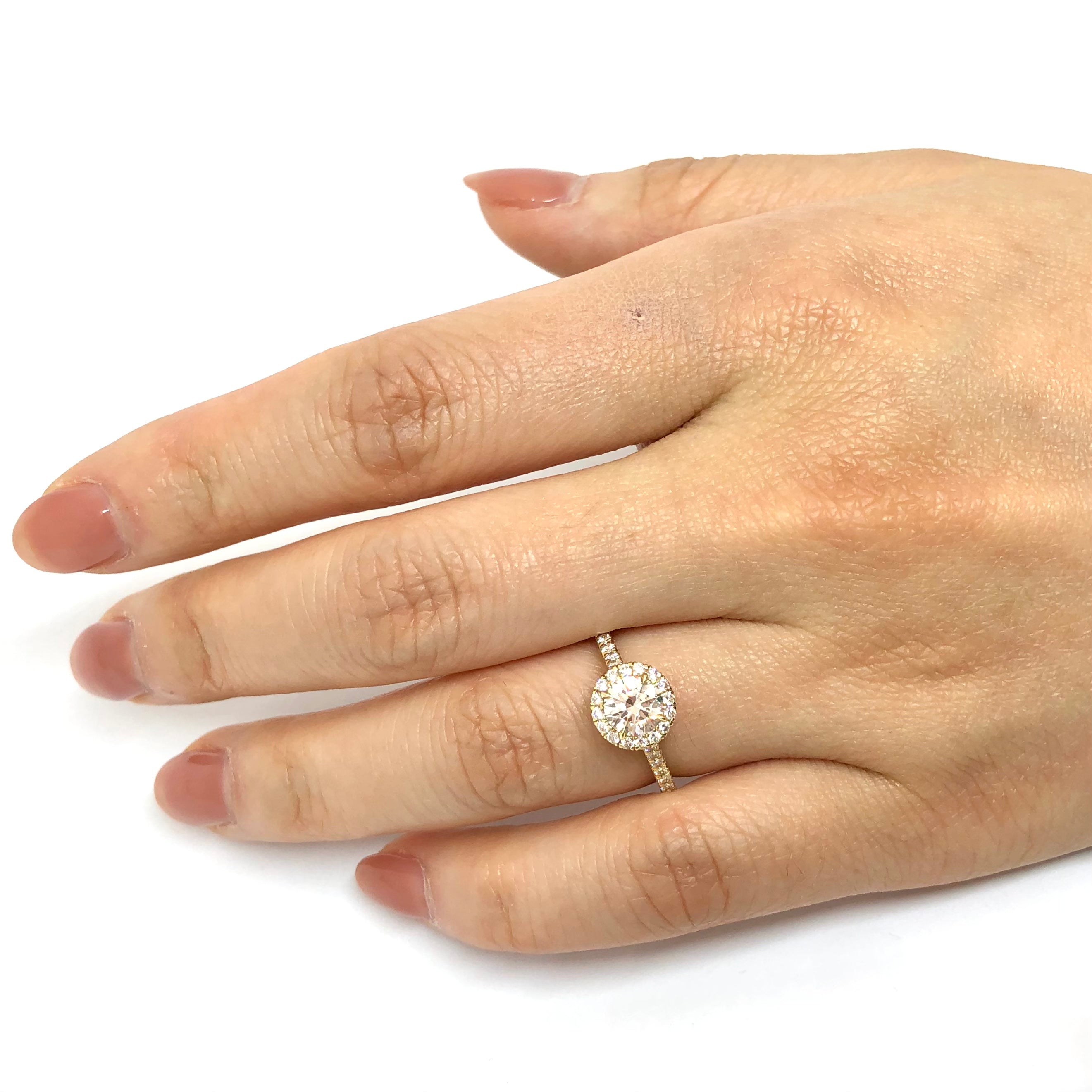 De Beers Forevermark Halo Diamond Engagement Ring