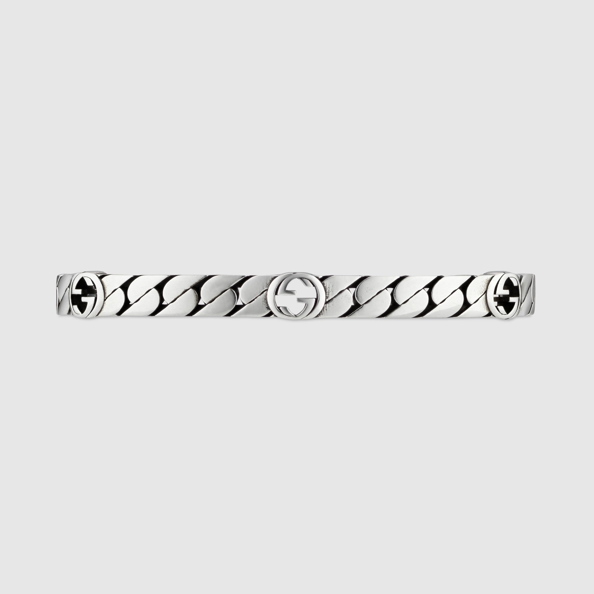 Gucci Silver Interlocking G Bracelet