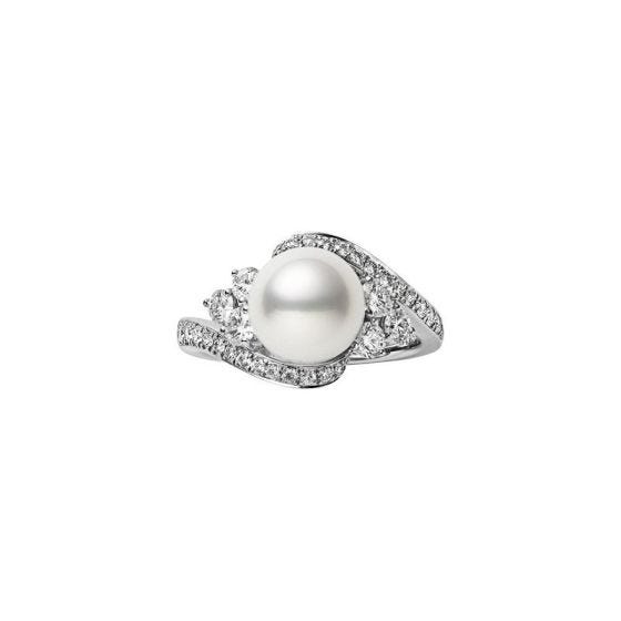 Mikimoto Akoya Pearl and Diamond Ring