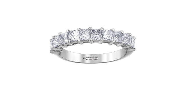 18KW Princess Cut Diamond Band