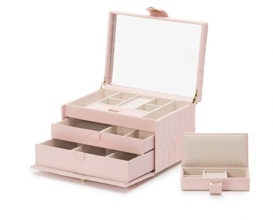 WOLF Caroline Jewellery Box Rose (Medium)