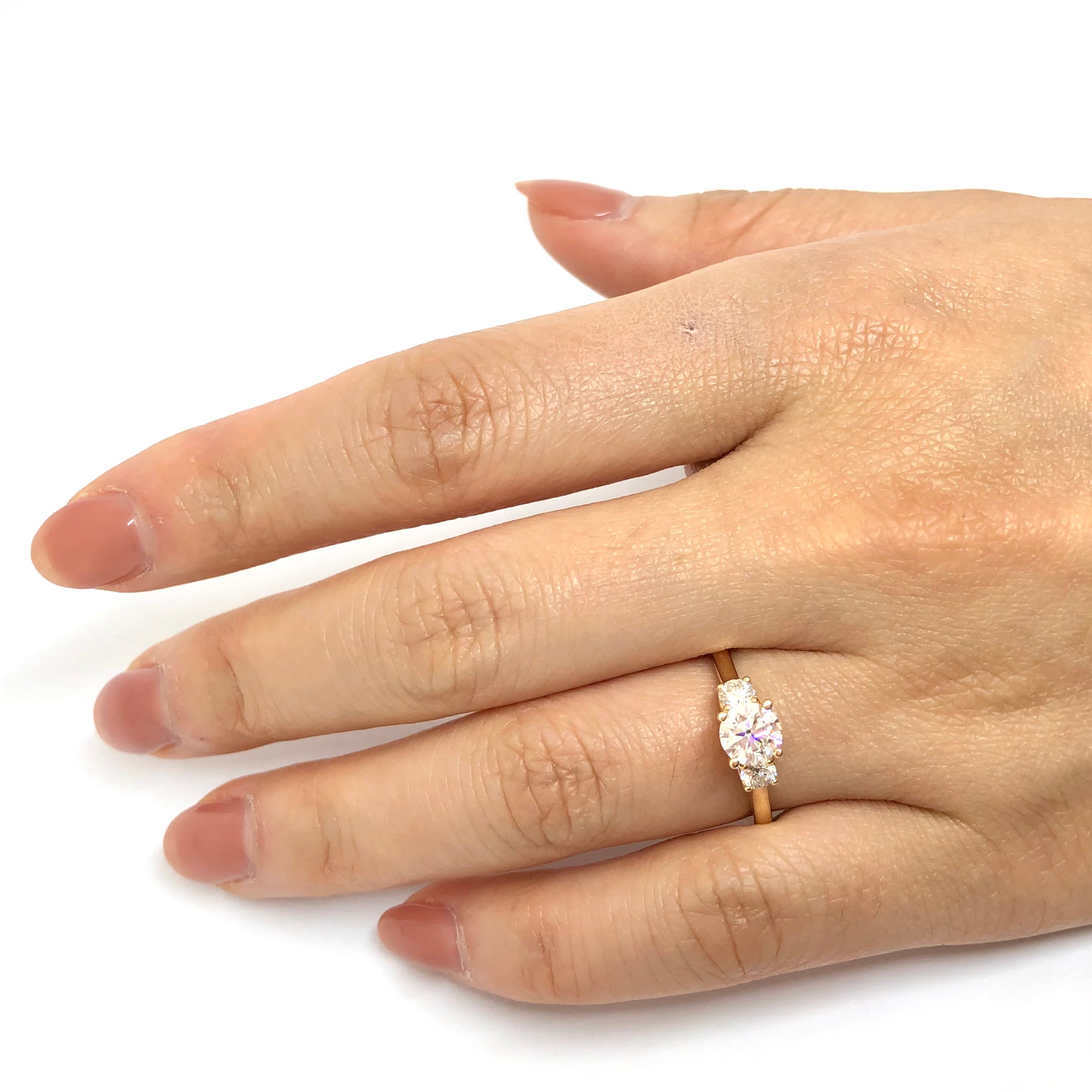 De Beers Forevermark Three Stone Diamond Engagement Ring