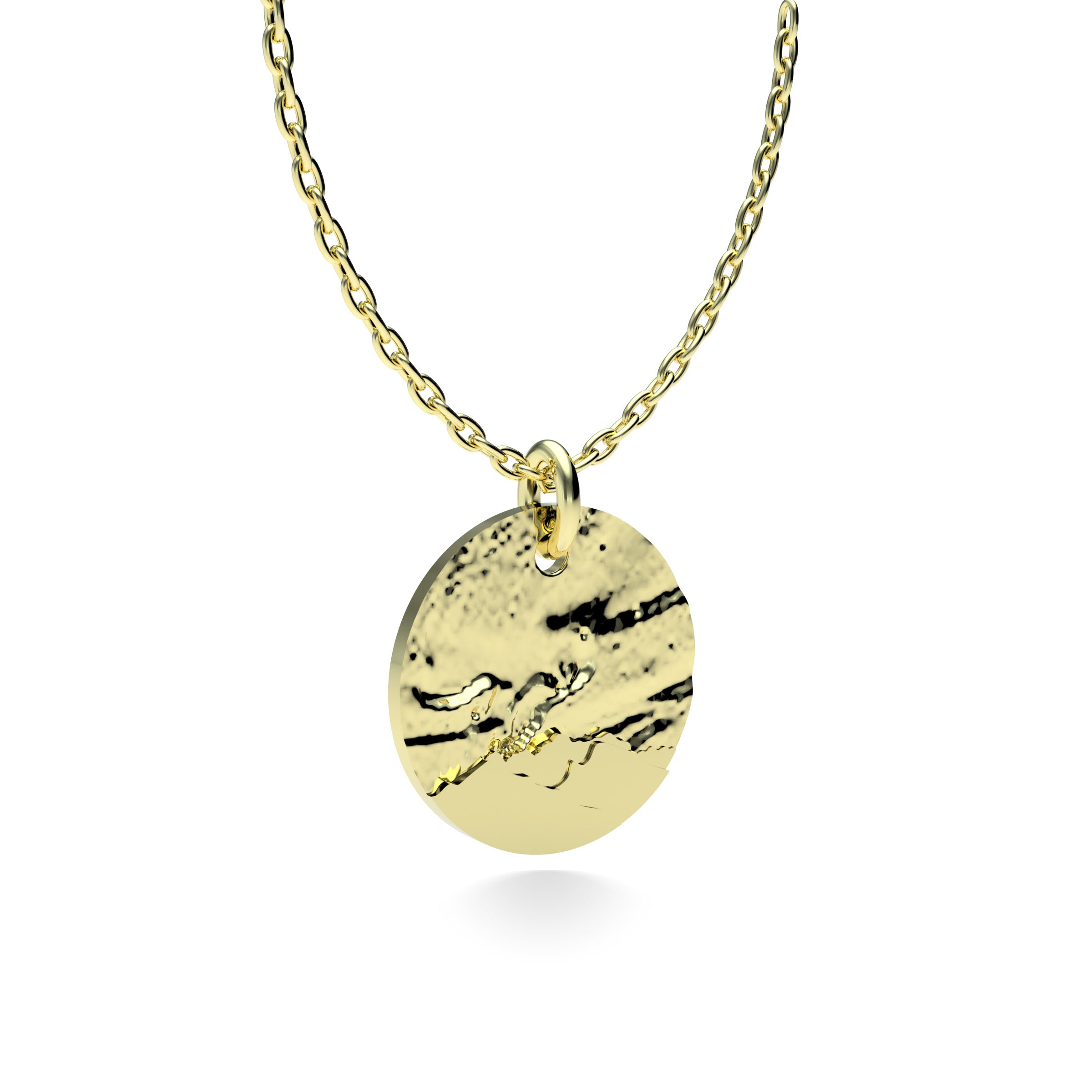 Yellow Gold Plated Silver Northern Lights Pendant with 18'' Chain