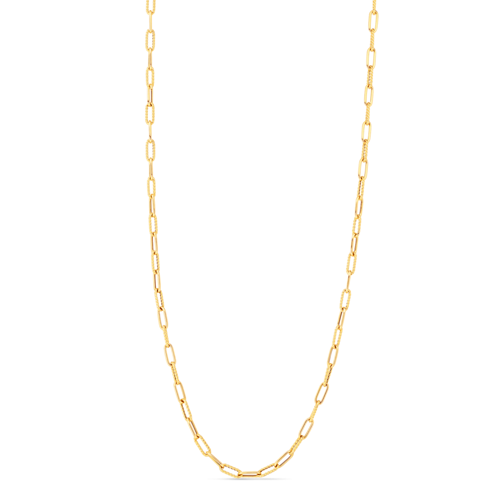 Roberto Coin 18KY Designer Gold Paperclip Chain | 34