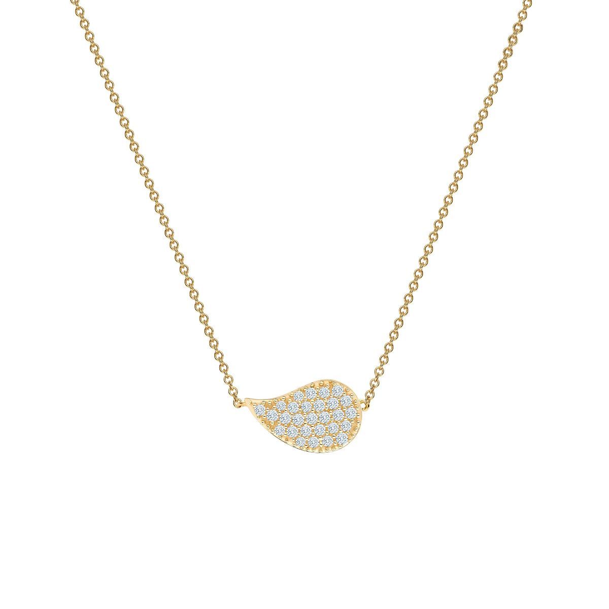 Birks Petale 18K Yellow and Diamond Necklace