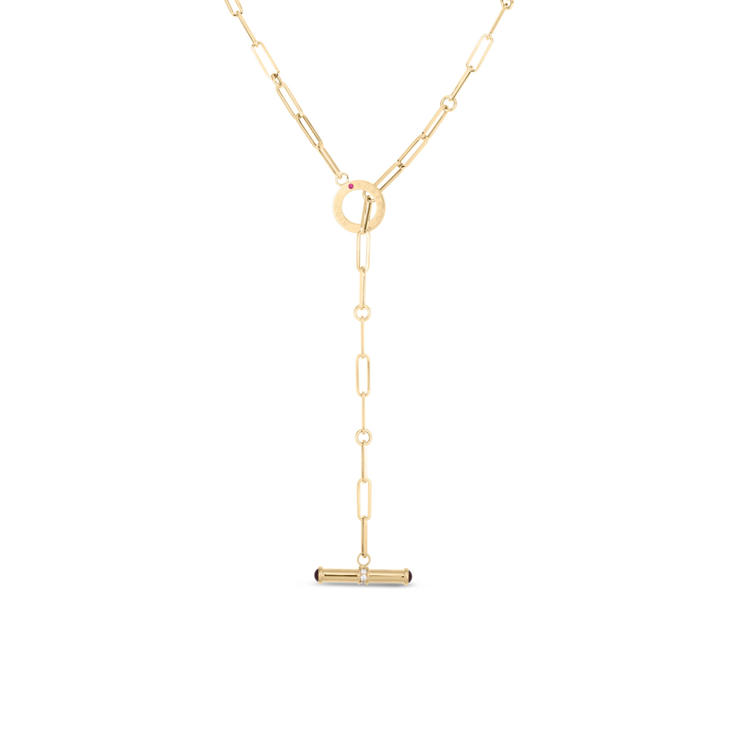 Roberto Coin 18KY Designer Gold Toggle Necklace