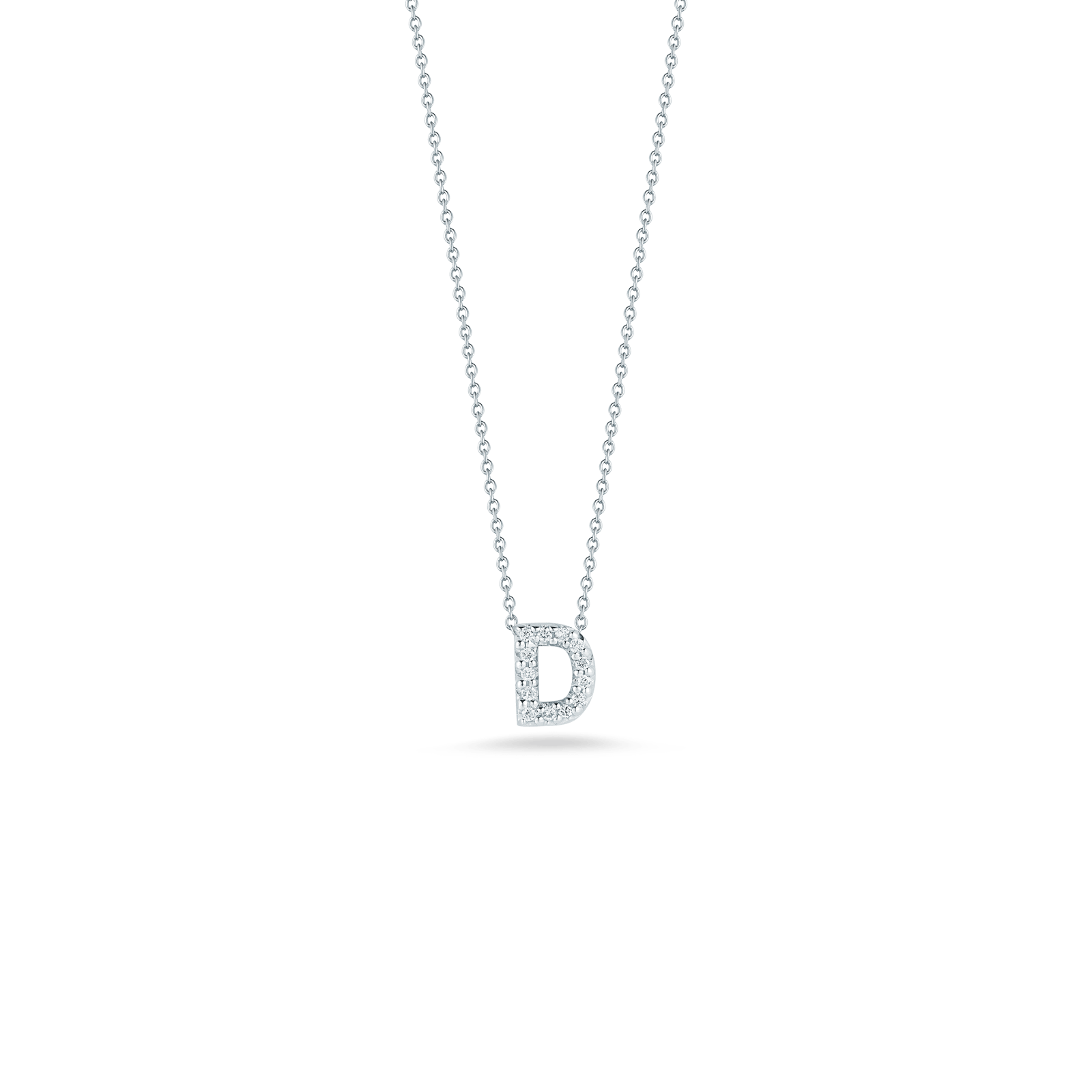 Roberto Coin 18K Diamond Love Letter Necklace "D"