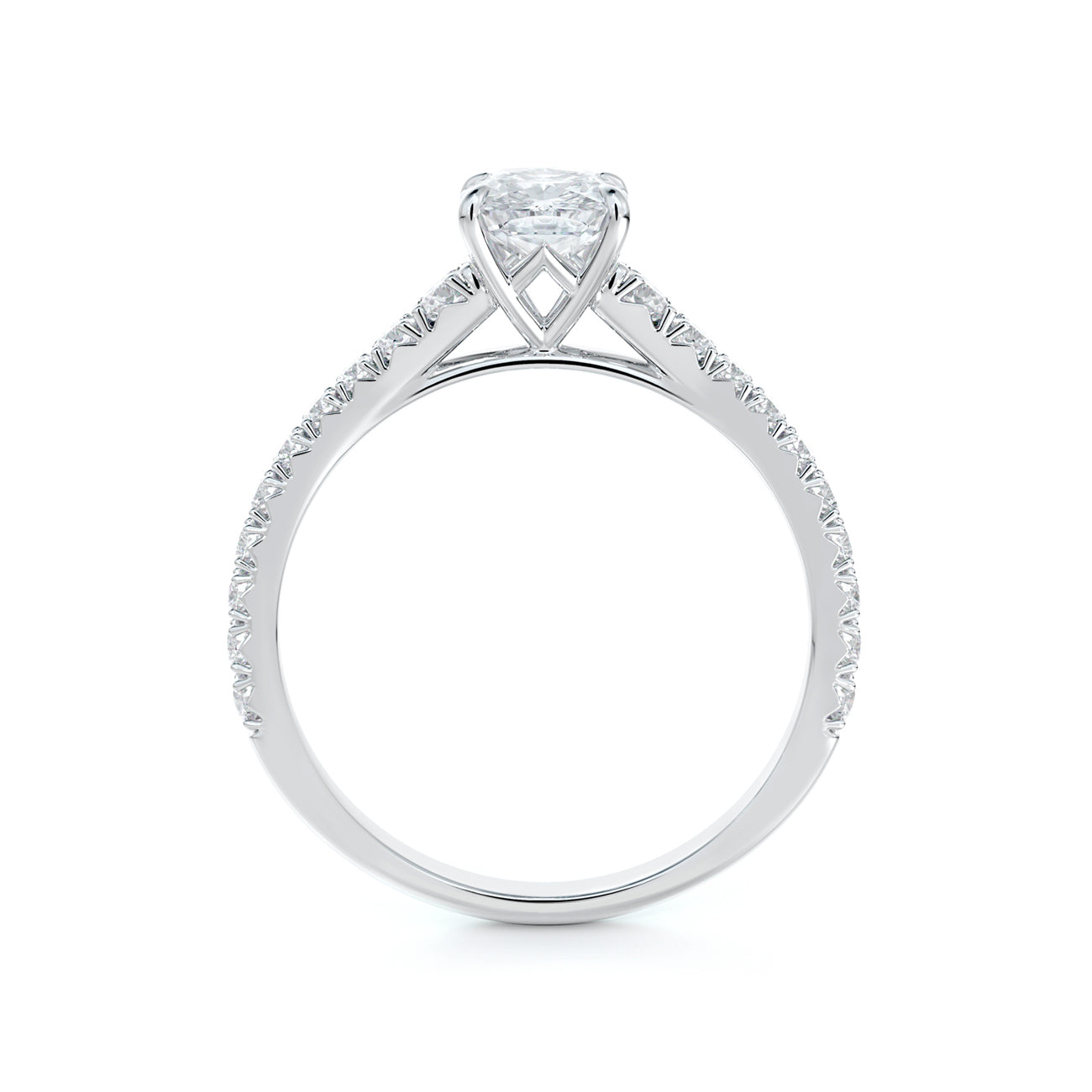De Beers Forevermark Icon™ Cushion Brilliant Engagement Ring With Shoulder Diamonds