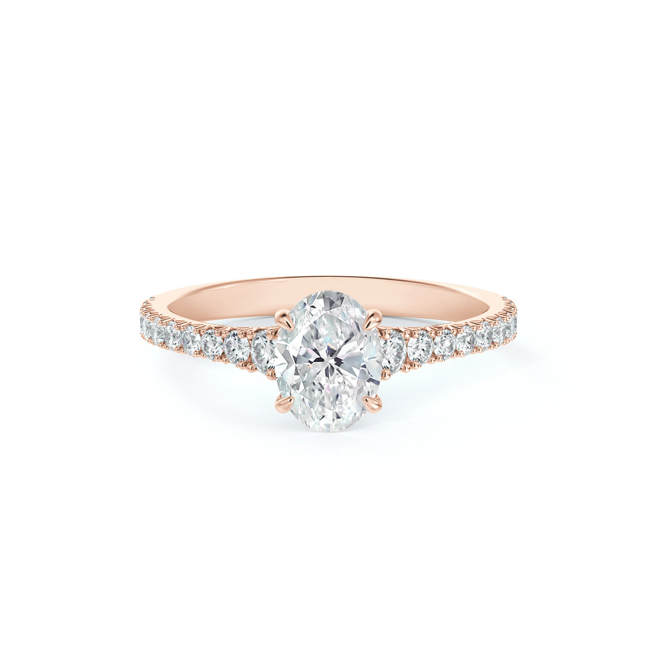 De Beers Forevermark Icon™ Oval Brilliant Engagement Ring With Shoulder Diamonds
