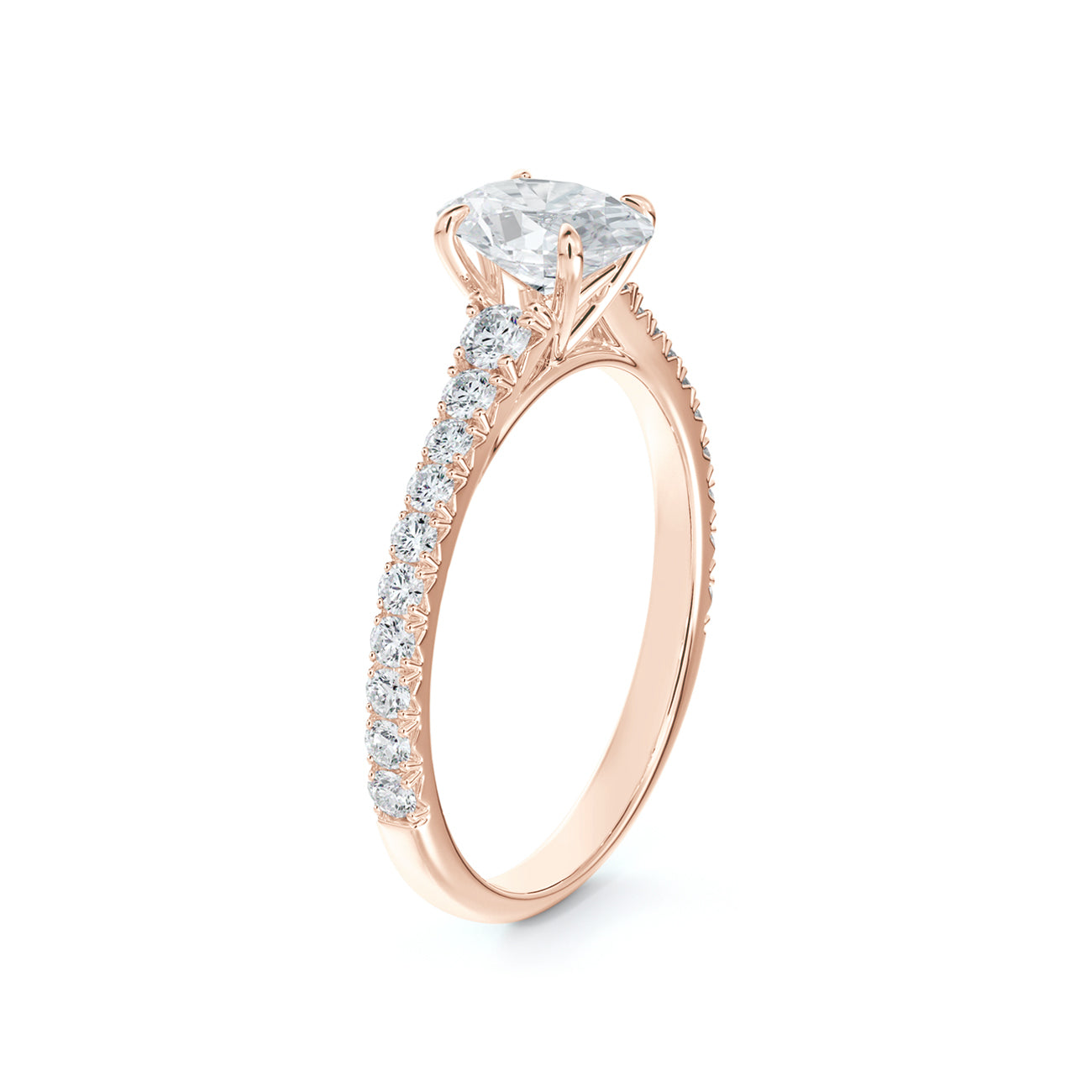 De Beers Forevermark Icon™ Oval Brilliant Engagement Ring With Shoulder Diamonds