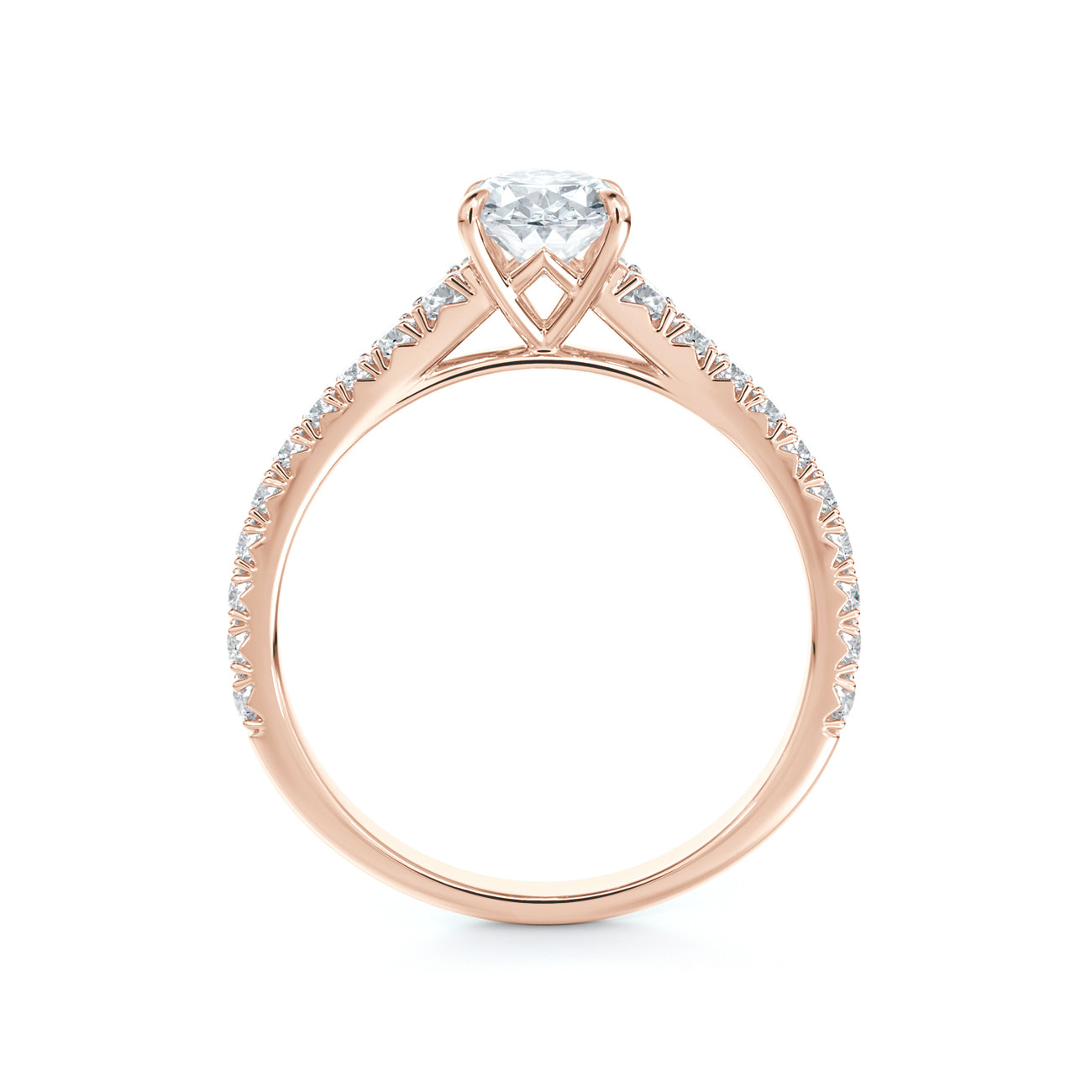 De Beers Forevermark Icon™ Oval Brilliant Engagement Ring With Shoulder Diamonds