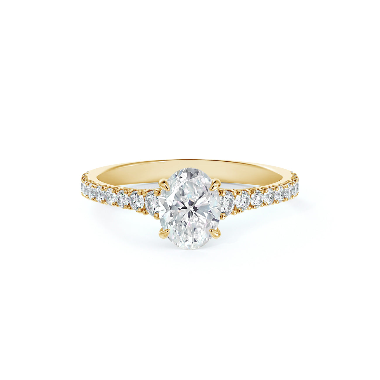 De Beers Forevermark Icon™ Oval Brilliant Engagement Ring With Shoulder Diamonds