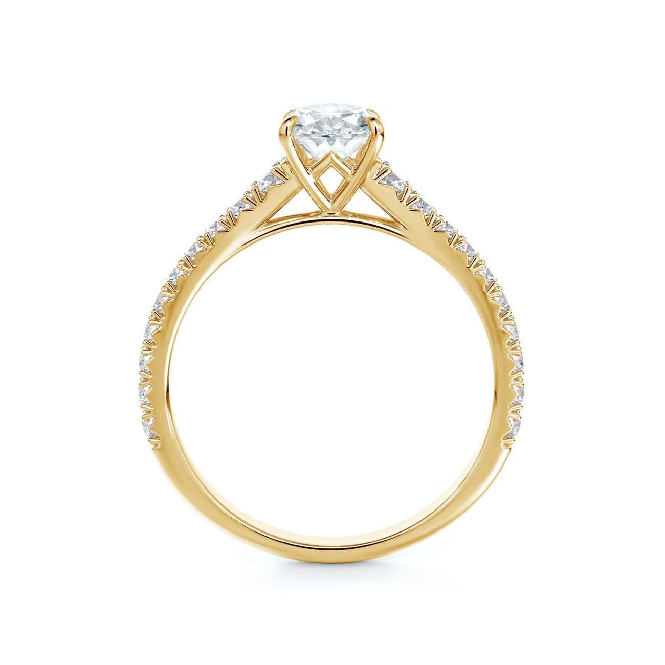 De Beers Forevermark Icon™ Oval Brilliant Engagement Ring With Shoulder Diamonds