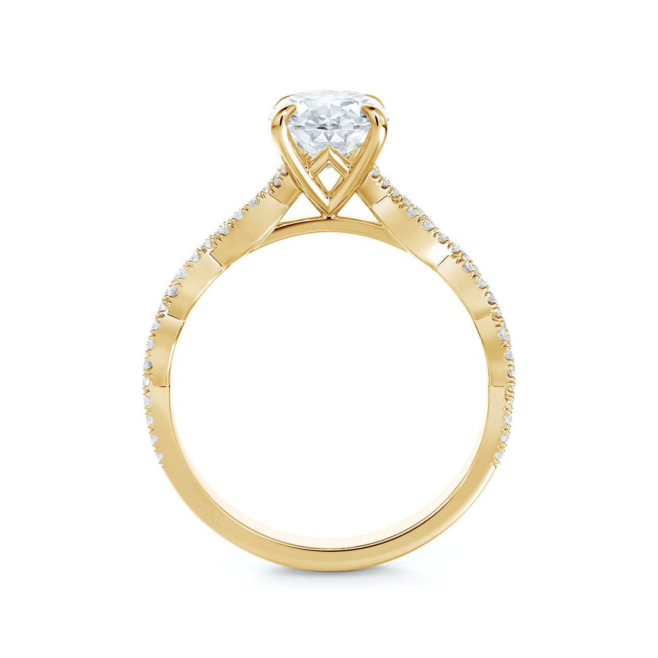 De Beers Forevermark Icon™ Oval Brilliant Engagement Ring With A Twist