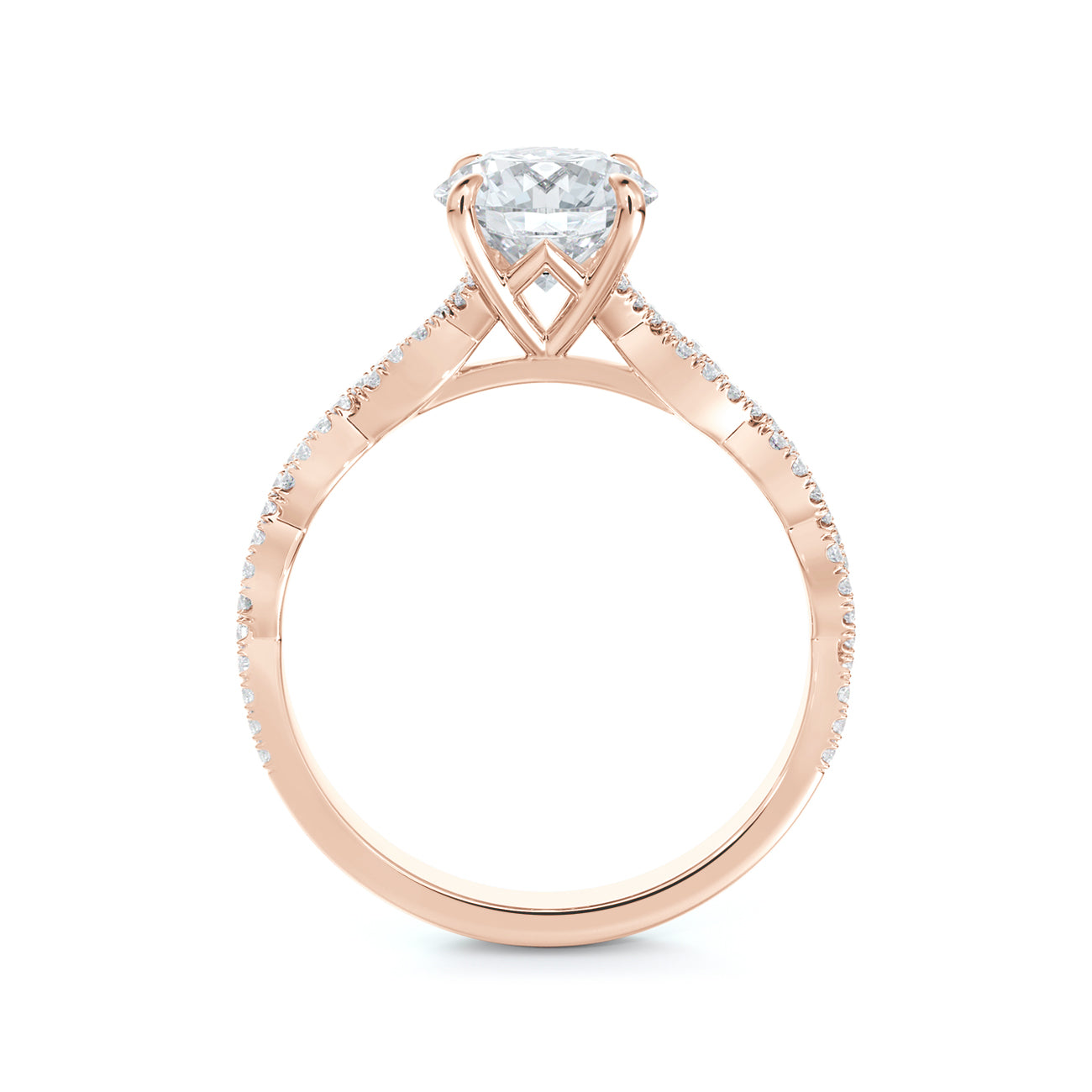 De Beers Forevermark Icon™ Round Brilliant Engagement Ring With A Twist