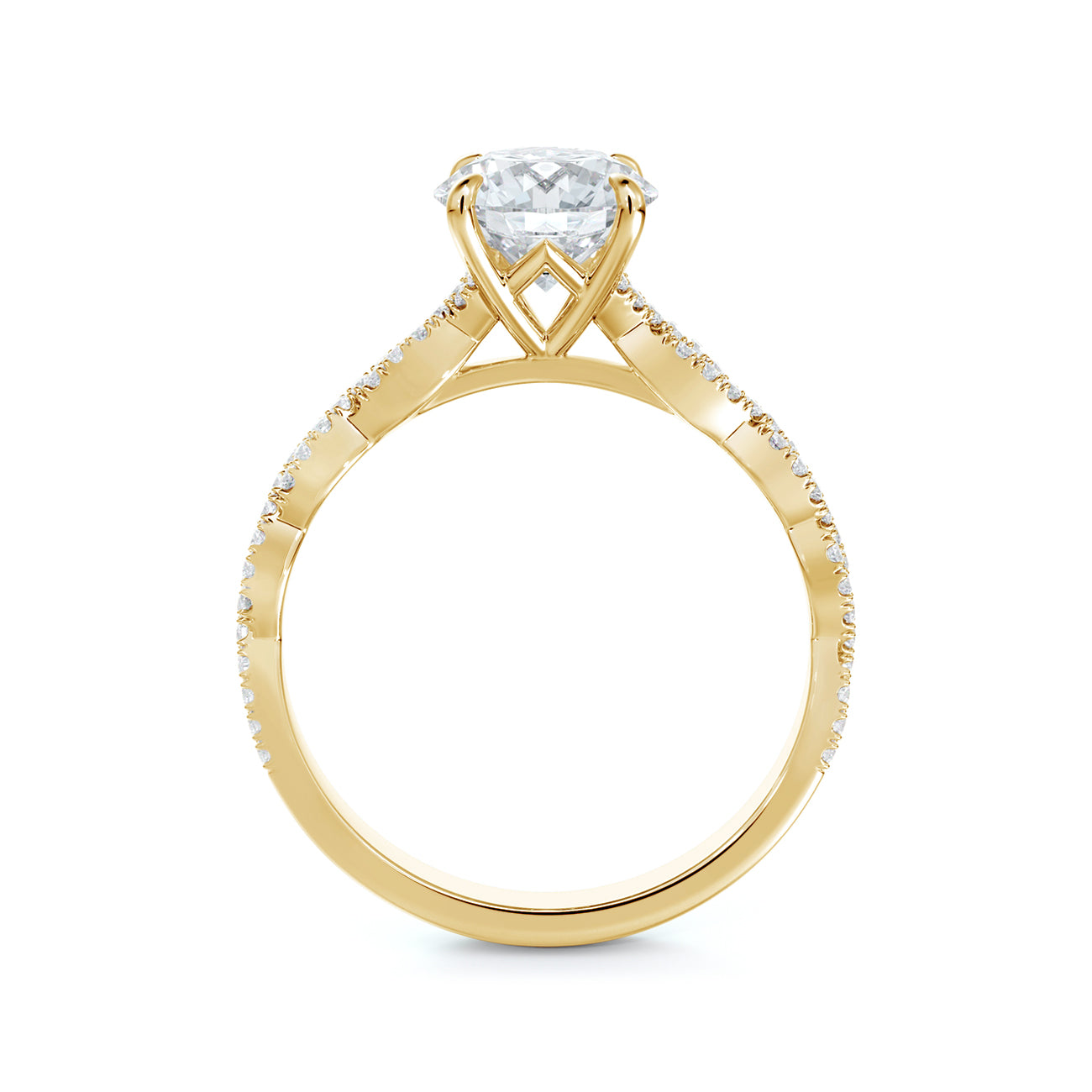 De Beers Forevermark Icon™ Round Brilliant Engagement Ring With A Twist