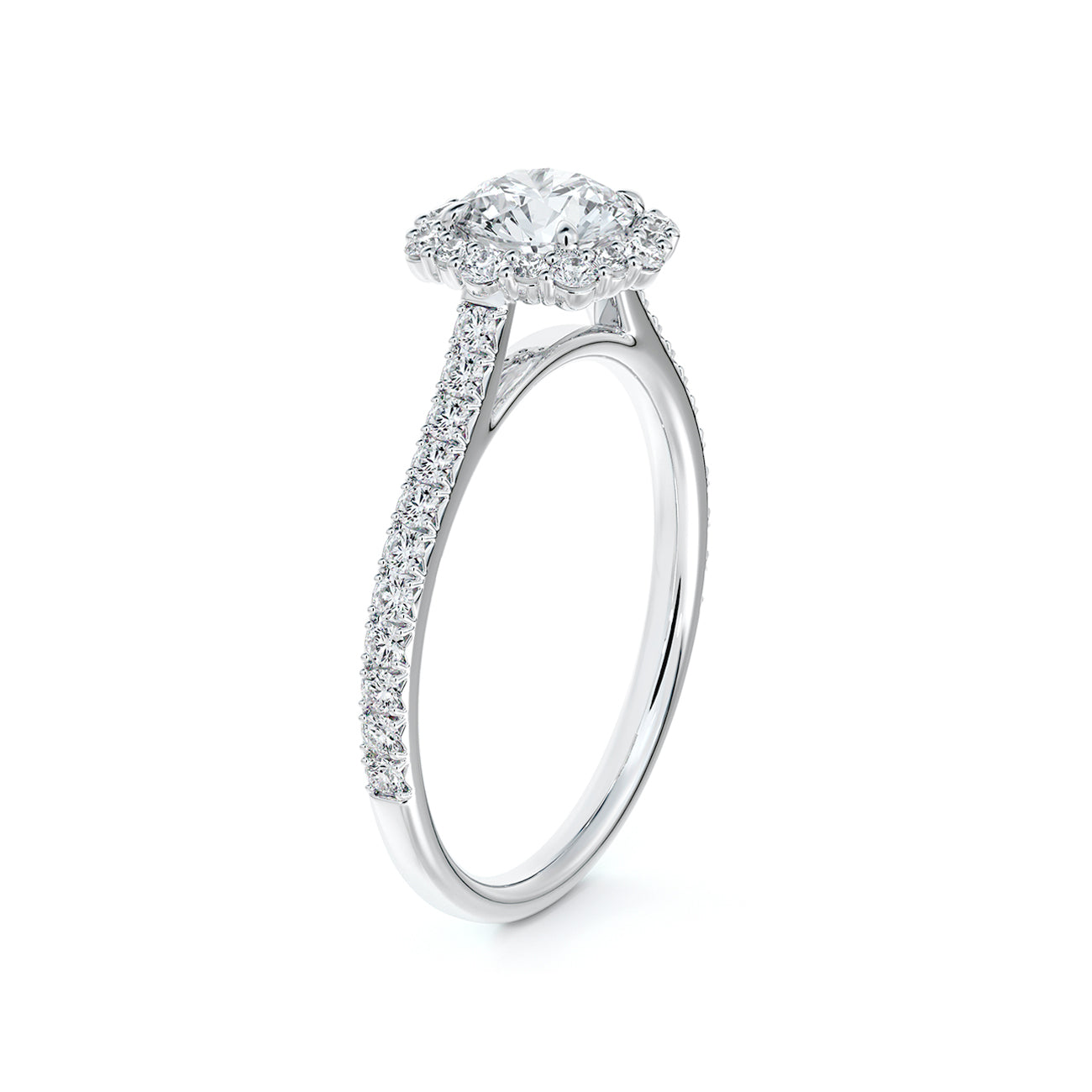 De Beers Forevermark Centre Of My Universe™ Round Brilliant Floral Engagement Ring