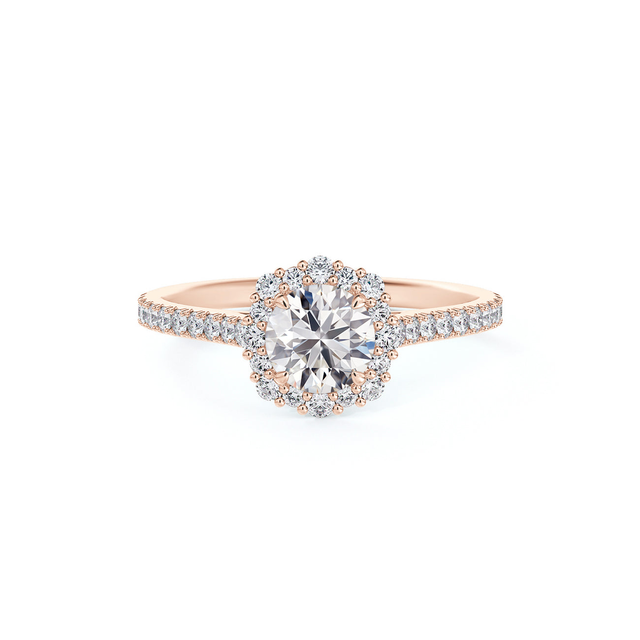 De Beers Forevermark Centre Of My Universe™ Round Brilliant Floral Engagement Ring