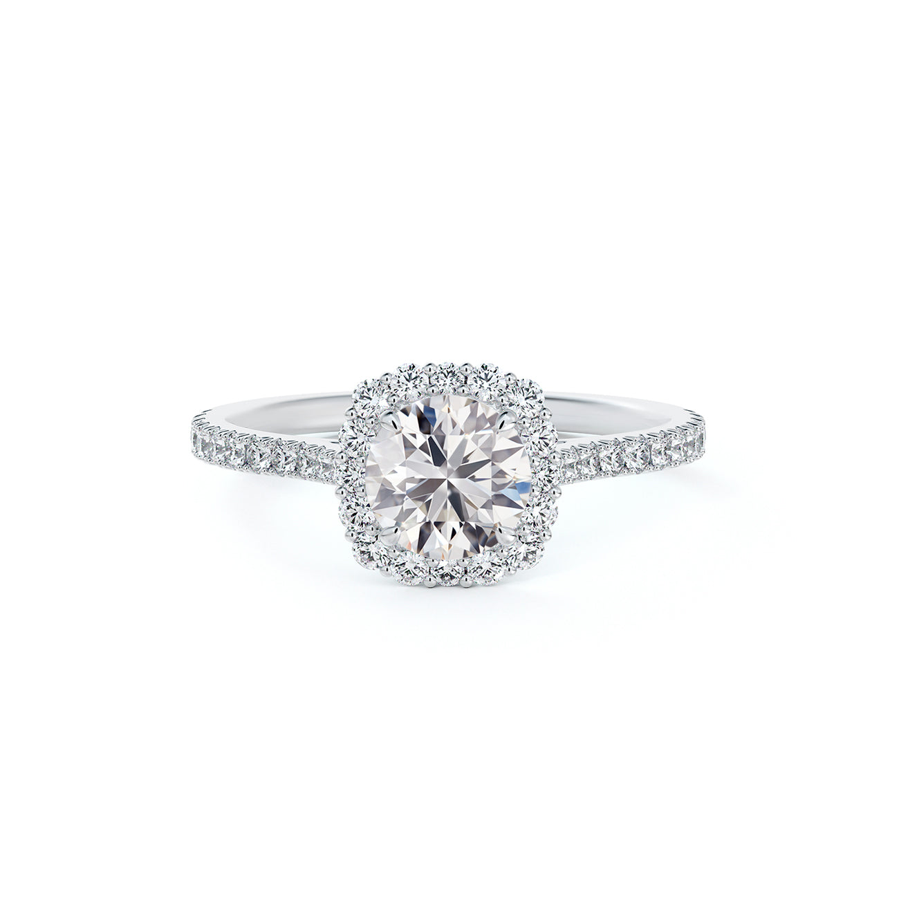 De Beers Forevermark Centre Of My Universe™ Round Brilliant Halo Engagement Ring