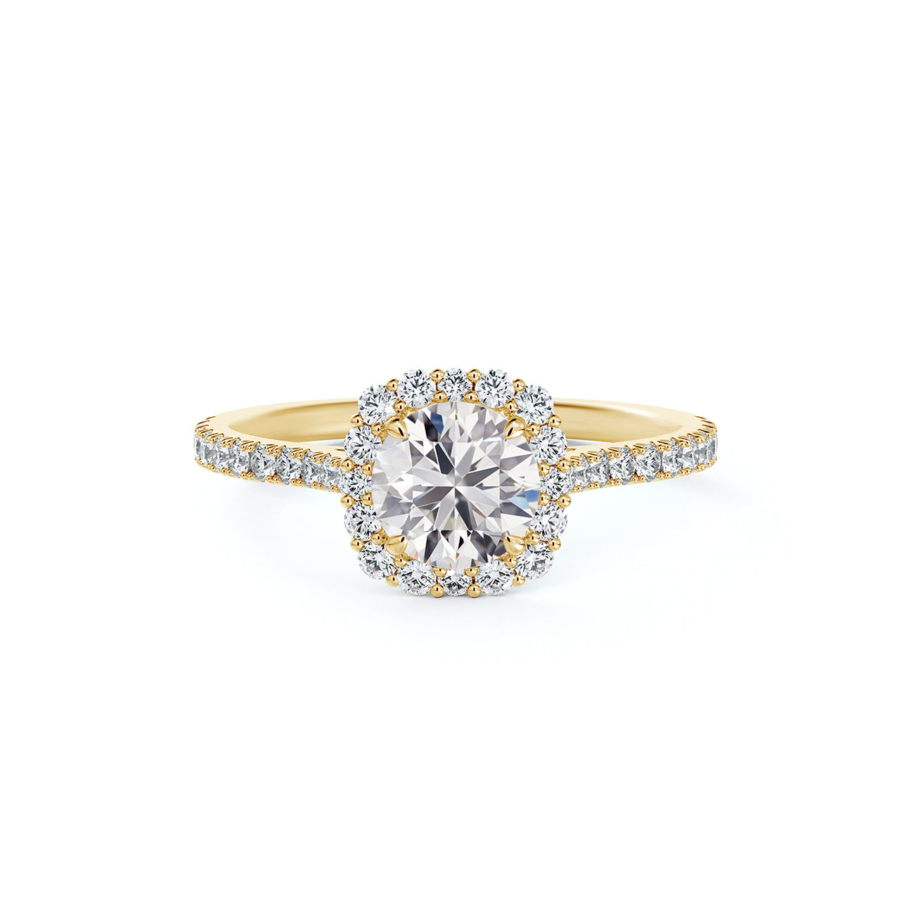 De Beers Forevermark Centre Of My Universe™ Round Brilliant Halo Engagement Ring