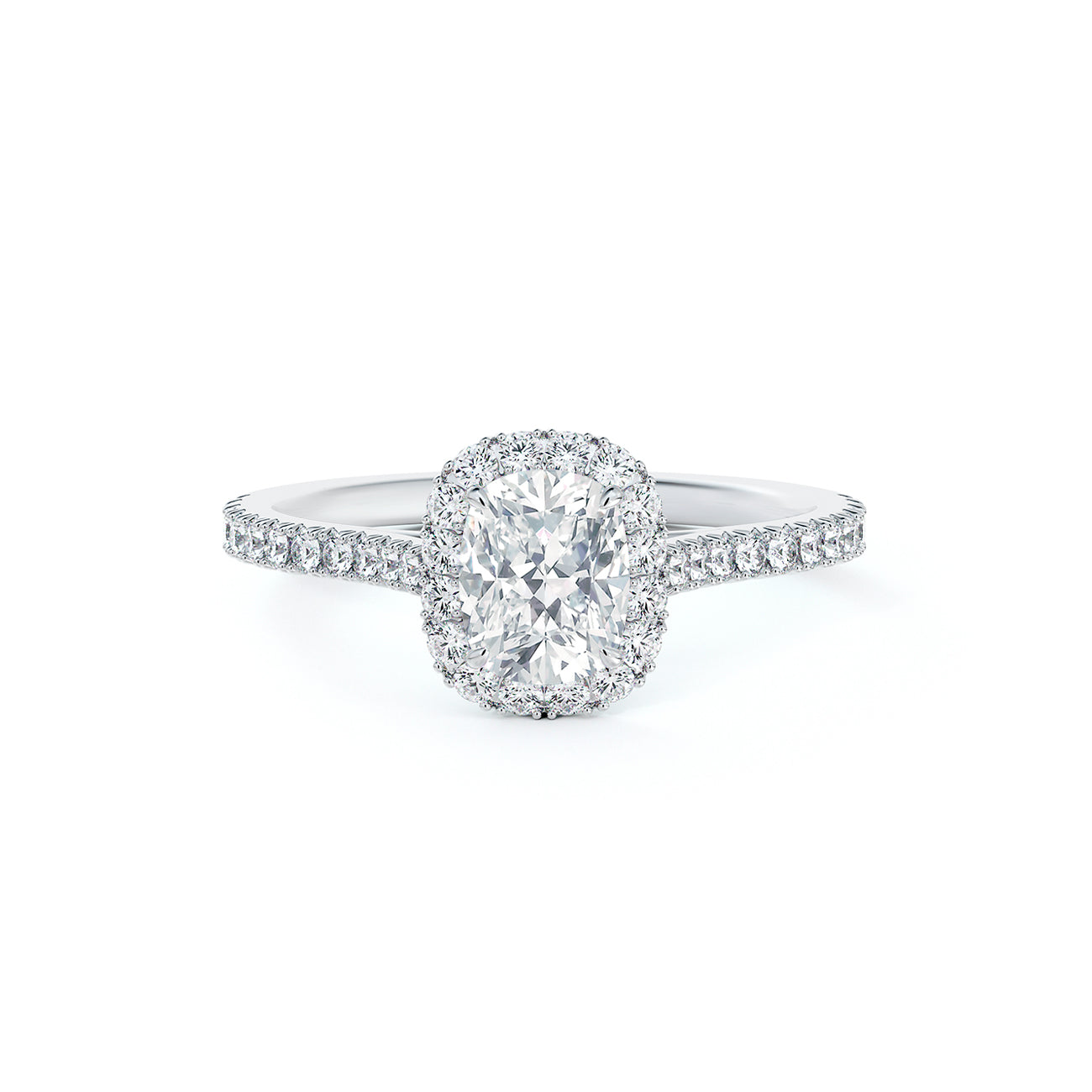 De Beers Forevermark Centre Of My Universe™ Cushion Brilliant Halo Engagement Ring