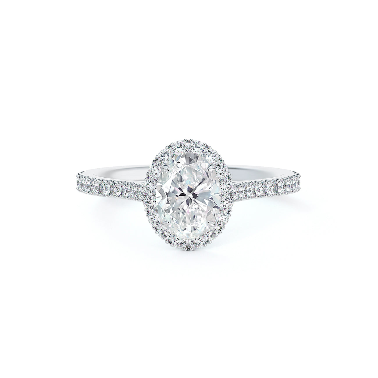 De Beers Forevermark Centre Of My Universe™ Oval Brilliant Halo Engagement Ring