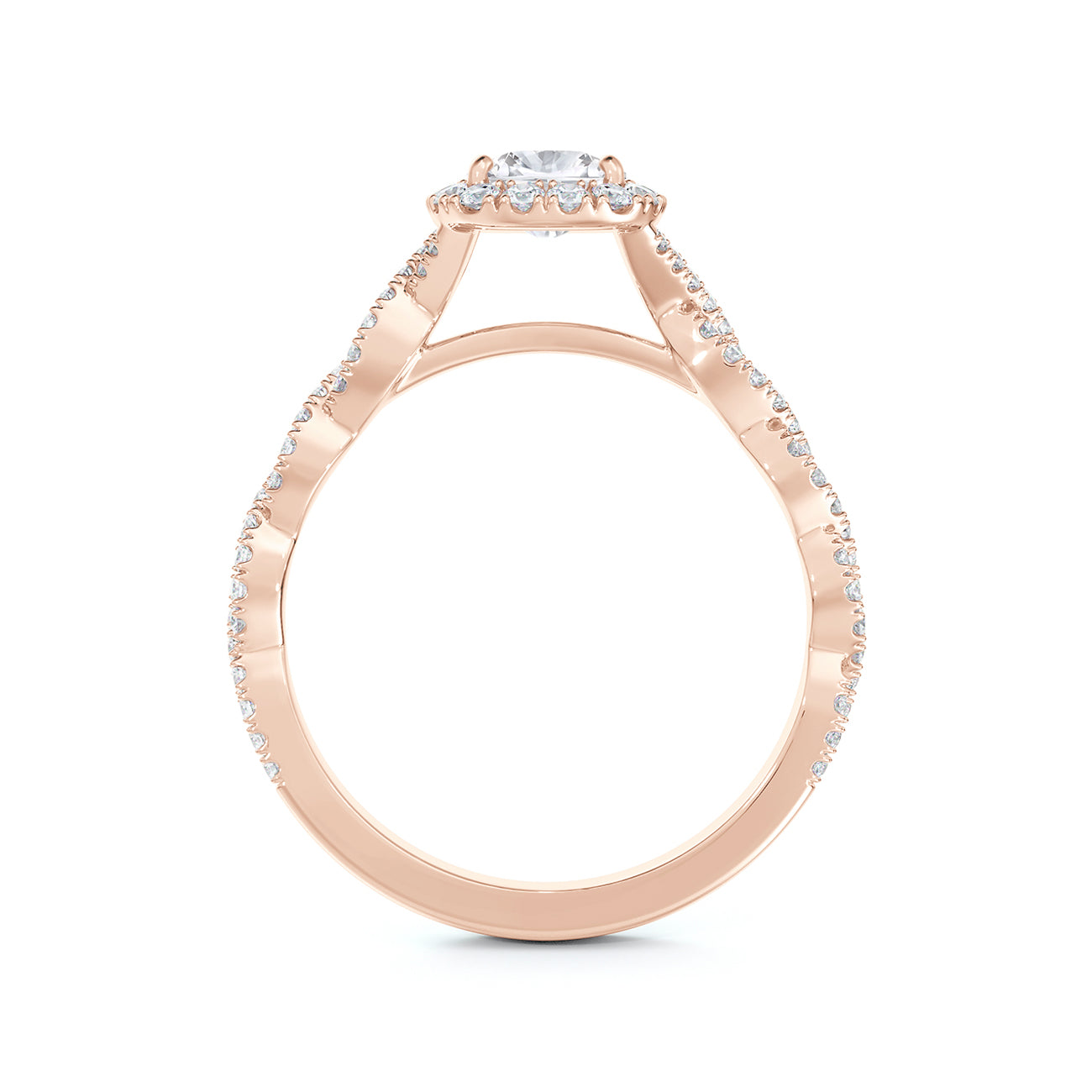 De Beers Forevermark Centre Of My Universe™ Cushion Halo Twist Engagement Ring