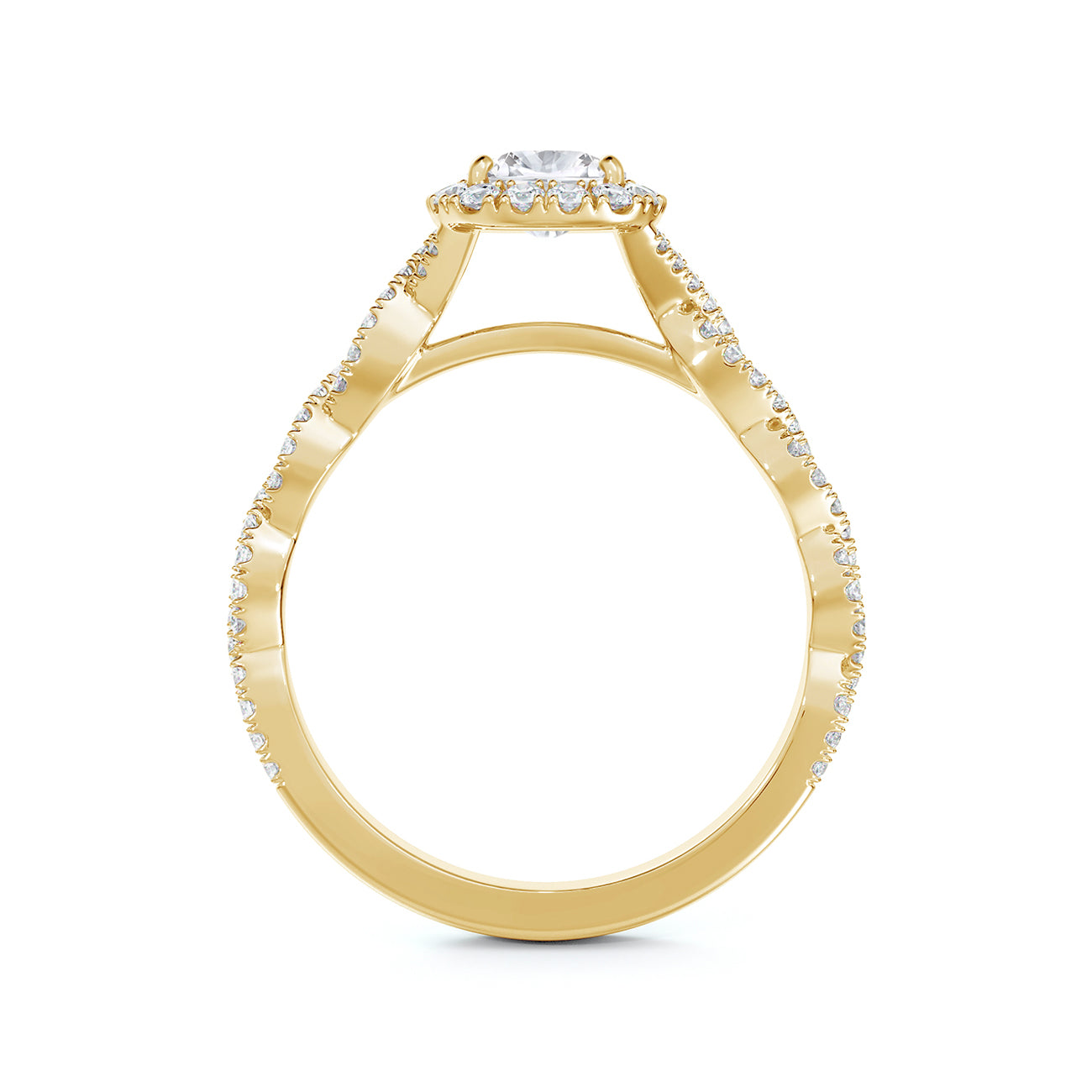 De Beers Forevermark Centre Of My Universe™ Cushion Halo Twist Engagement Ring
