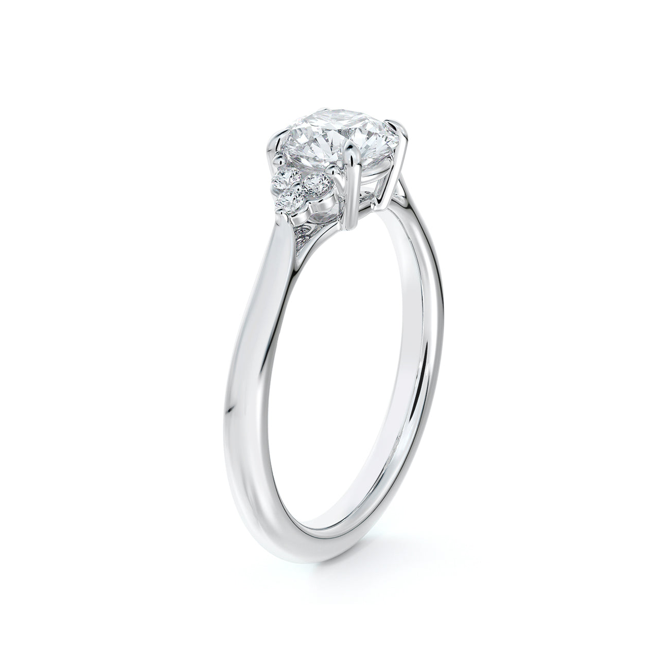 De Beers Forevermark Triple Accent Engagement Ring