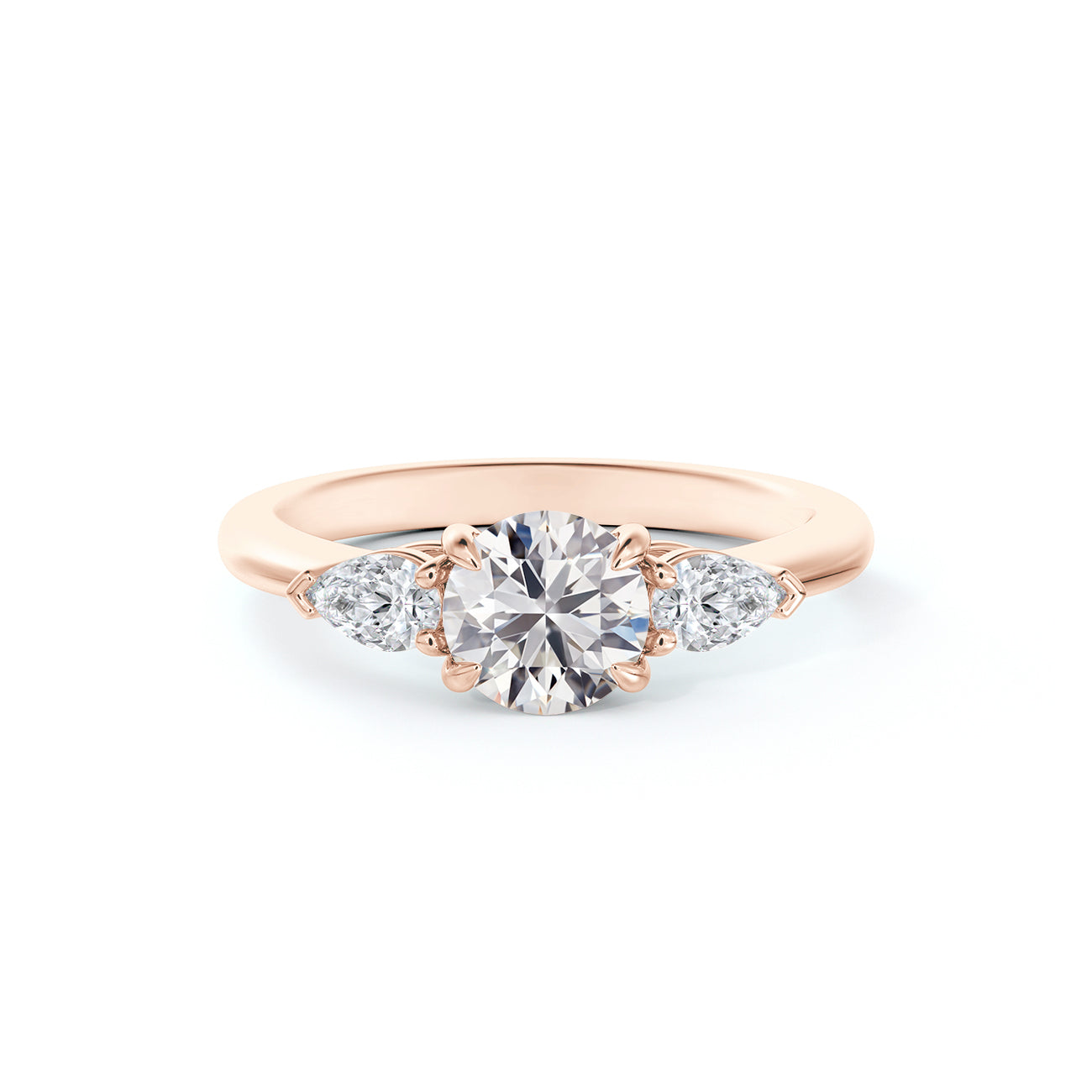 De Beers Forevermark Pear Accent Engagement Ring