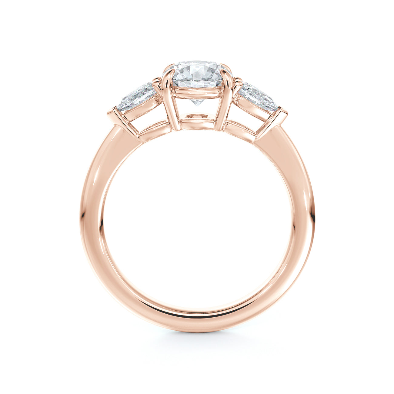 De Beers Forevermark Pear Accent Engagement Ring