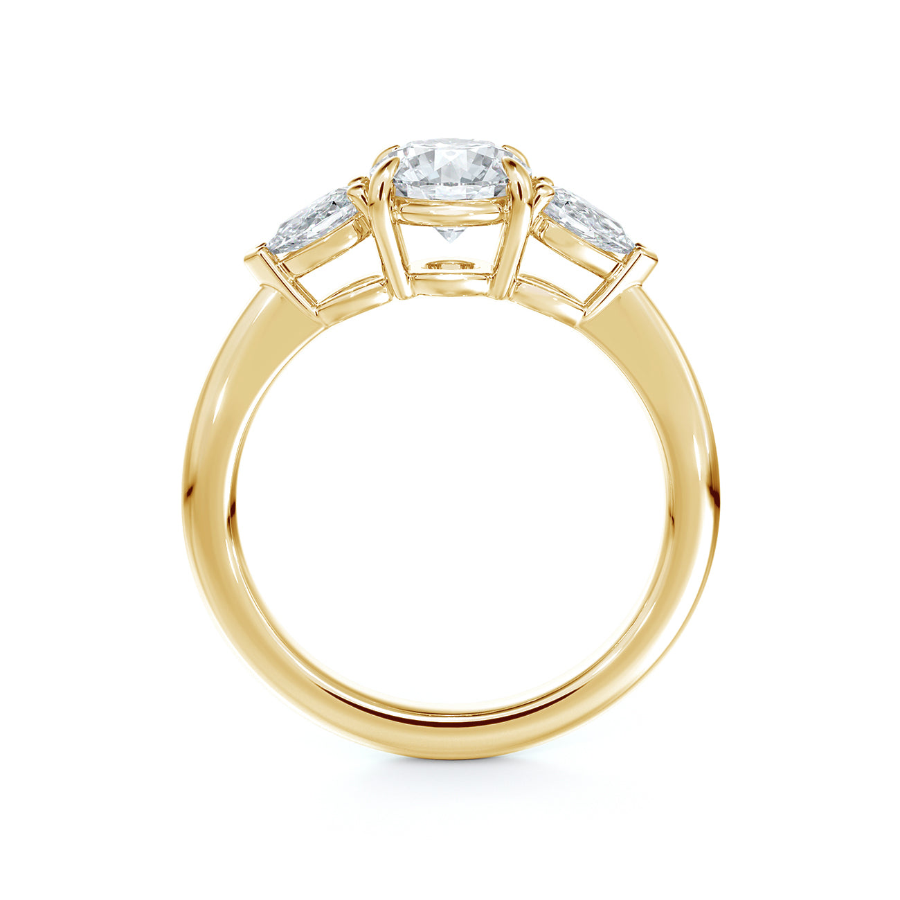 De Beers Forevermark Pear Accent Engagement Ring