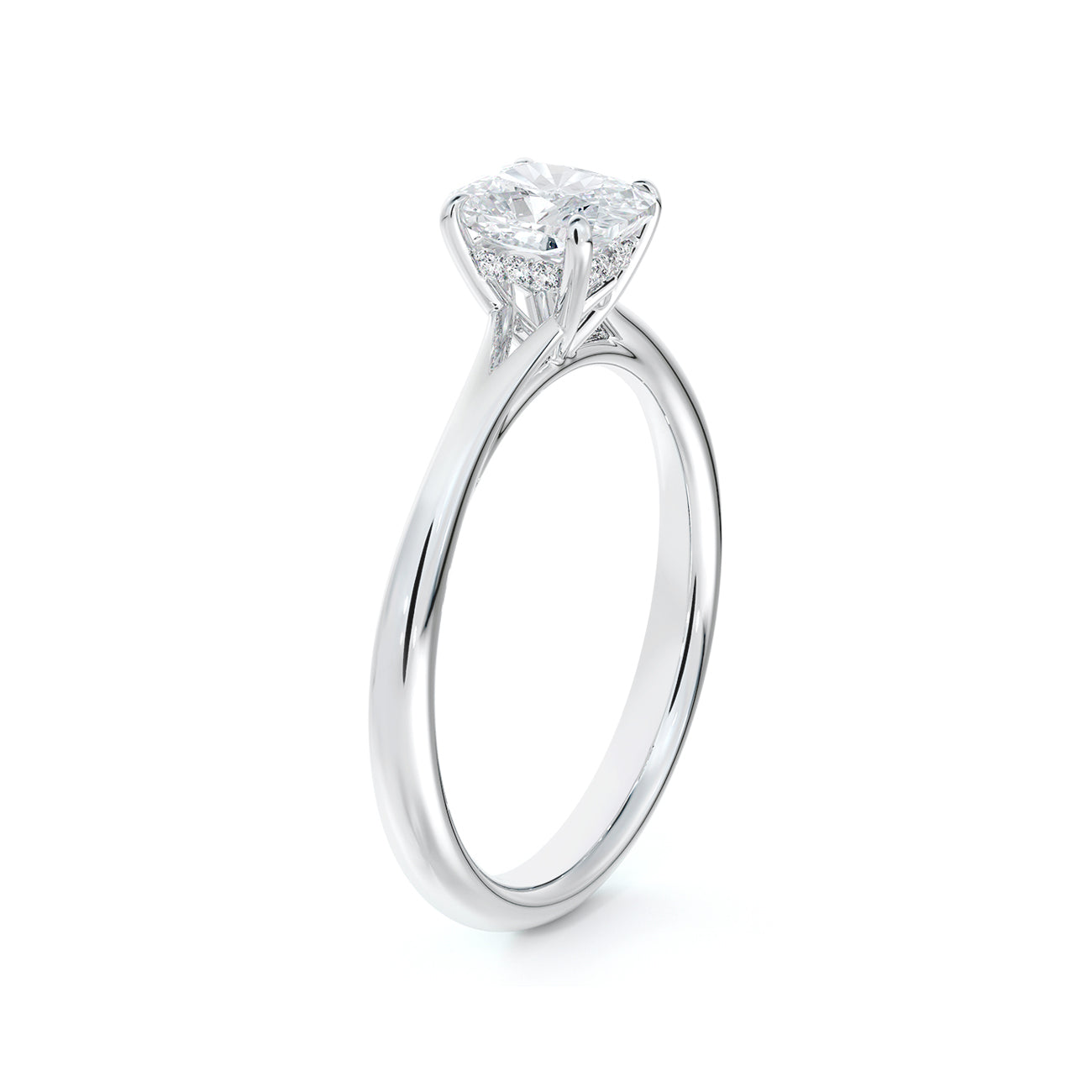 De Beers Forevermark Icon™ Cushion Brilliant Engagement Ring With Diamond Basket