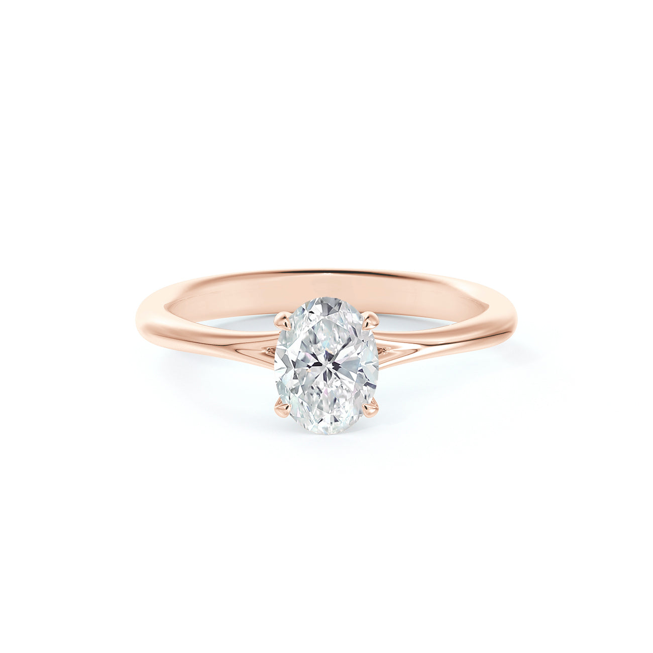 De Beers Forevermark Icon™ Oval Brilliant Engagement Ring With Diamond Basket