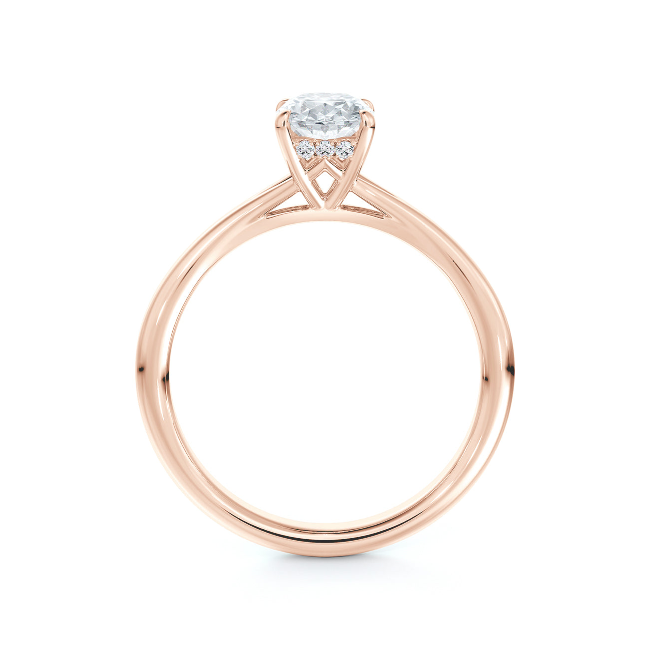 De Beers Forevermark Icon™ Oval Brilliant Engagement Ring With Diamond Basket