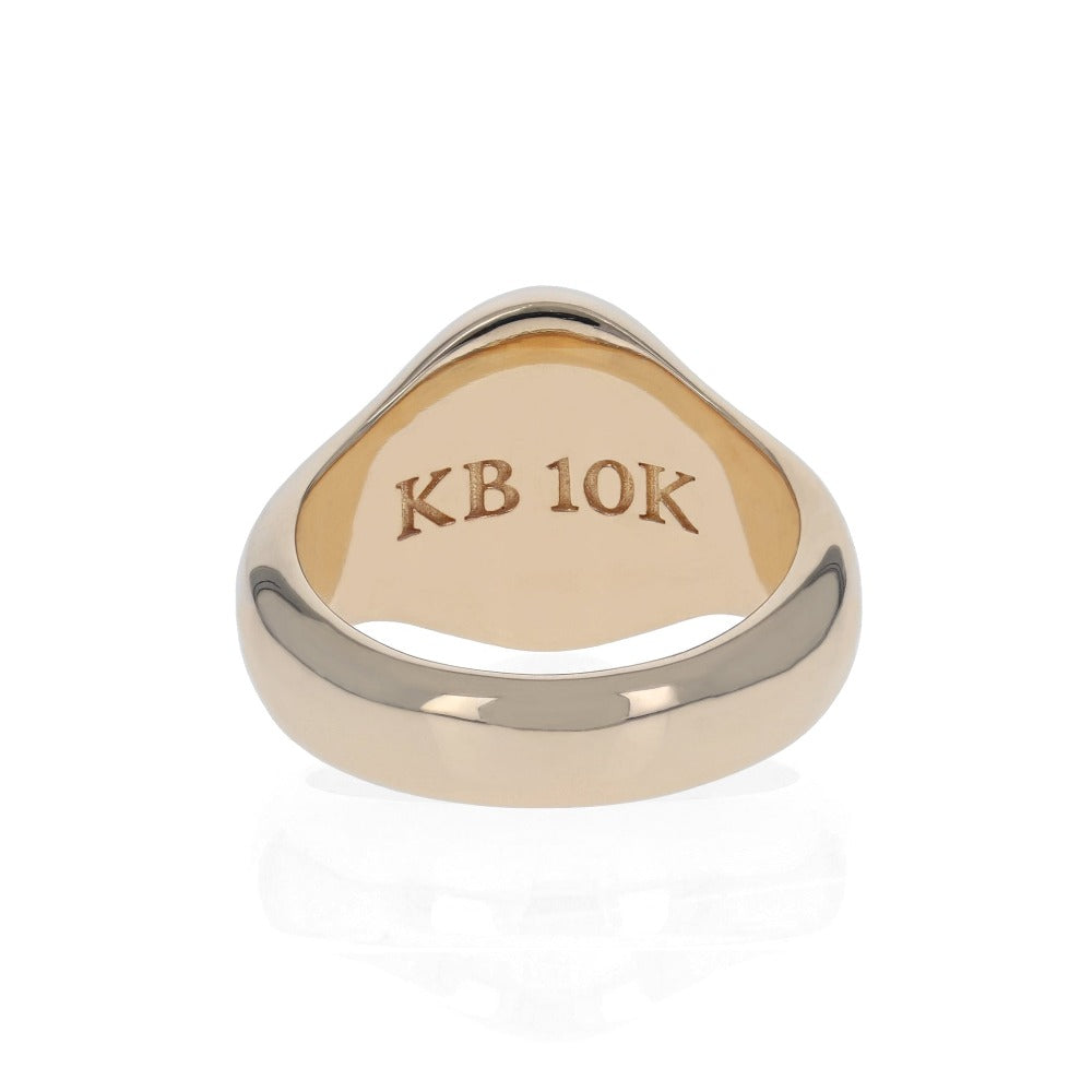 King Baby 10KY Traditional Cross Motif Ring