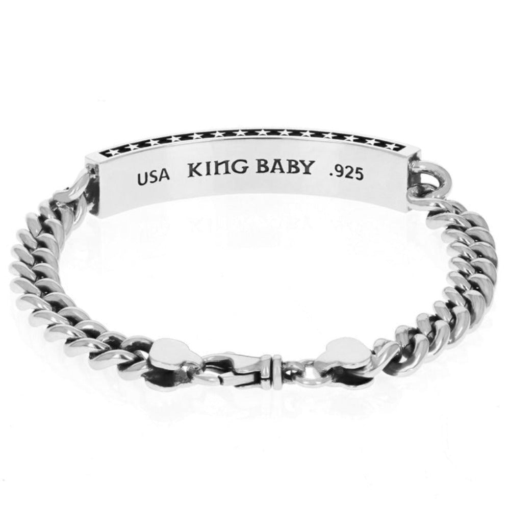 King Baby ID Bracelet with Stars
